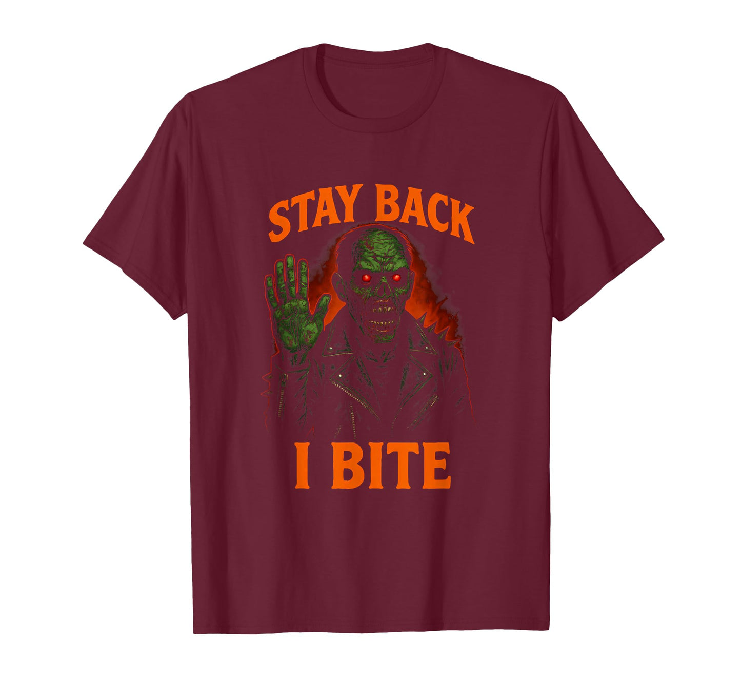 Stay Back I Bite Creepy Zombie Halloween T-Shirt