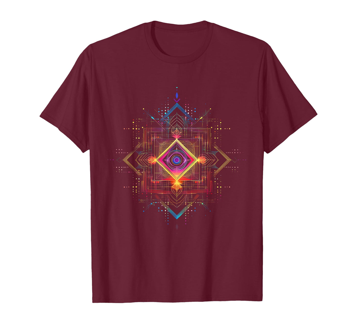 Sacred Geometry Metatron Cube Spiritual Yoga T-Shirt
