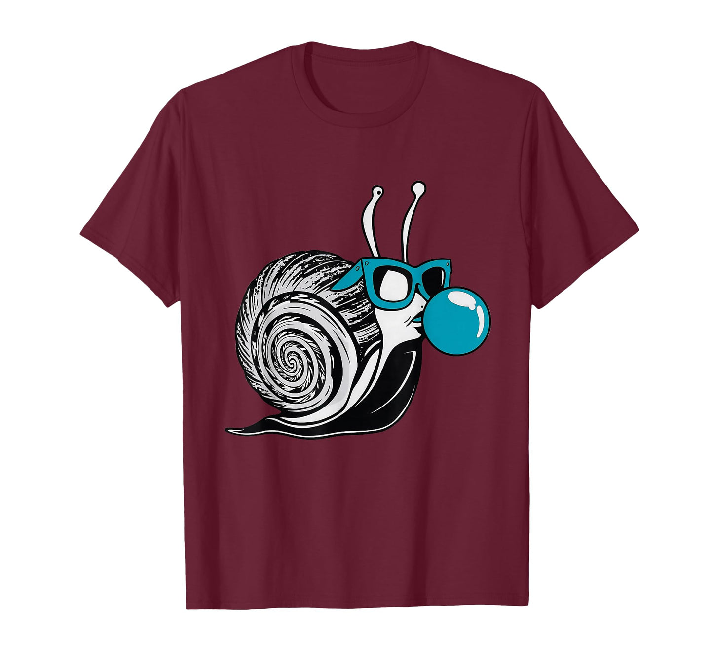Funky Snail with Sunglasses and Bubblegum Design T-Shirt