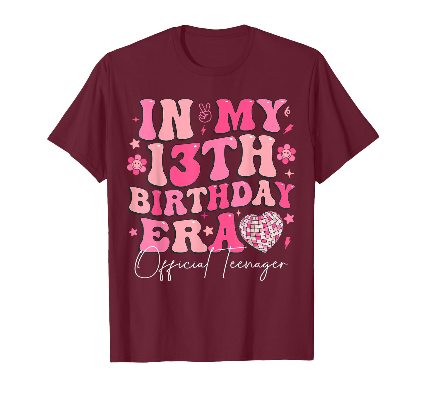 Retro In My 13th Birthday Era 13 Years Old Official Teenager T-Shirt