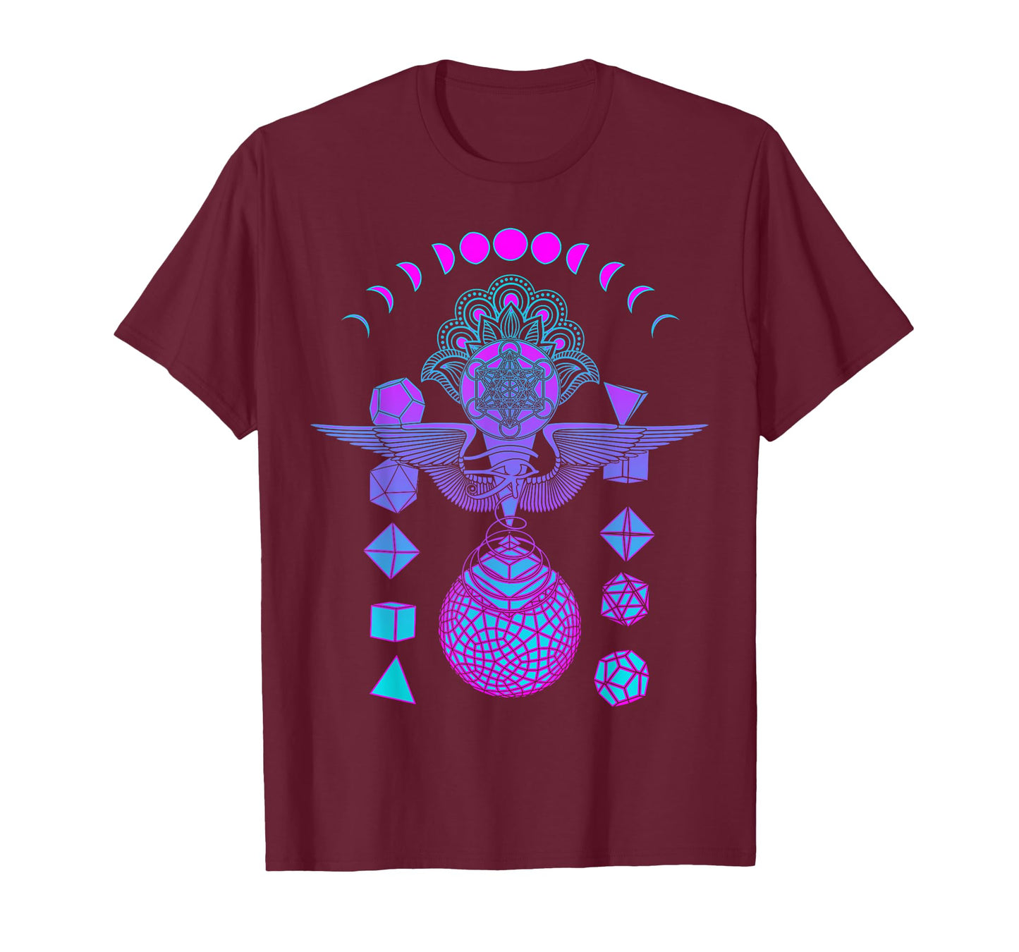Wisdom Holy Geometry Purple Graphic Psychedelic Festival T-Shirt