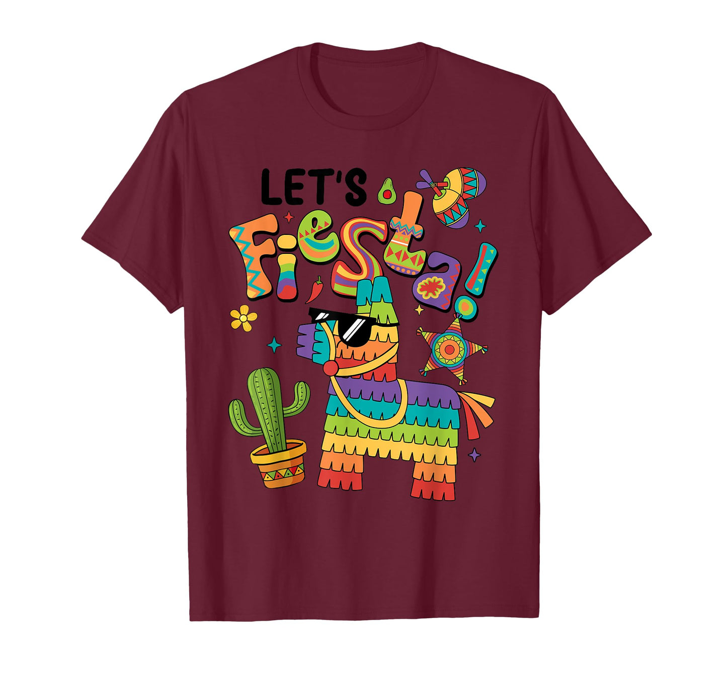 Let's Fiesta Pinata Cinco De Mayo Party Mexican Men Women T-Shirt