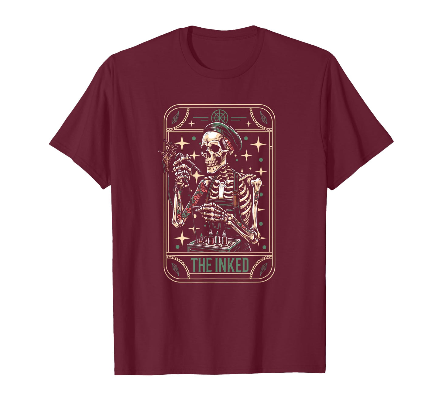 Tattooist Artist Tattoo Tattoos - Skeleton Tarot Card T-Shirt