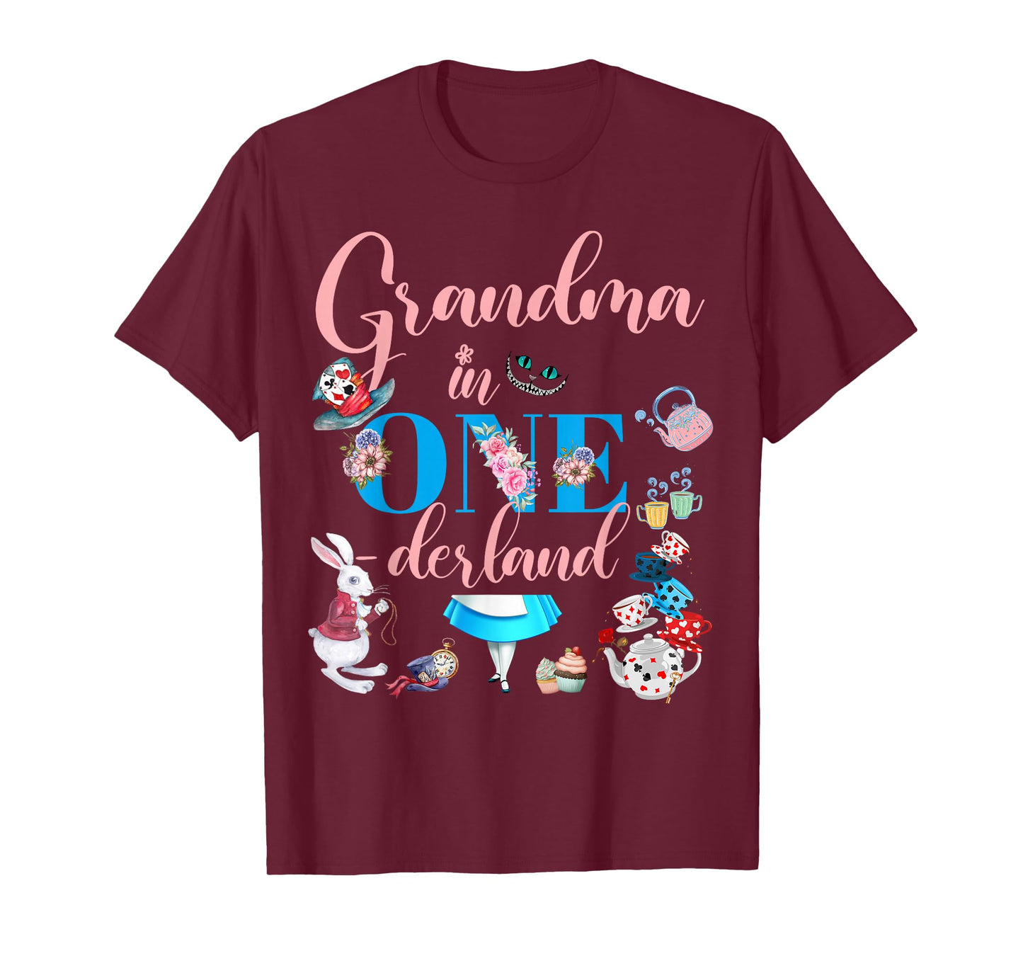 Alice in ONEderland Family Grandma Of The Birthday Girl T-Shirt