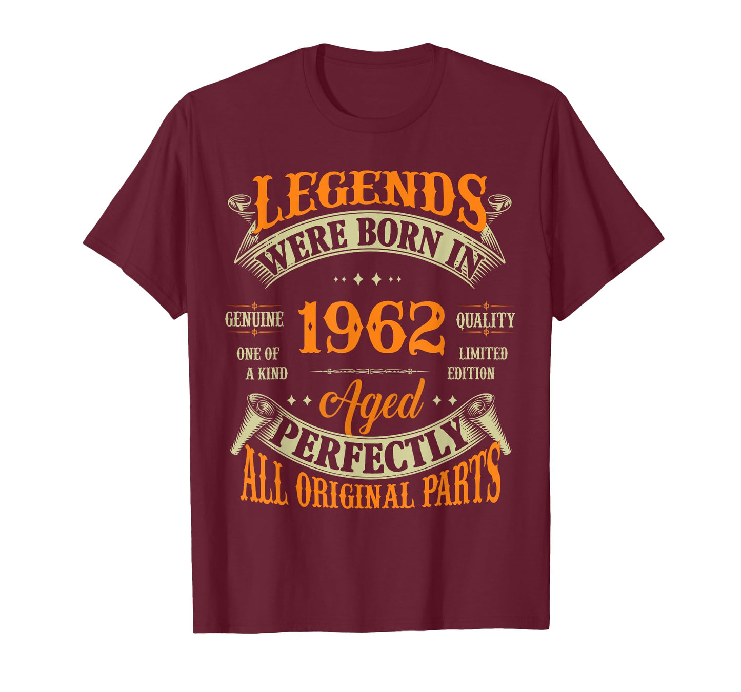Vintage Legend Born In 1962 63rd Birthday Tee 63 Years Old T-Shirt