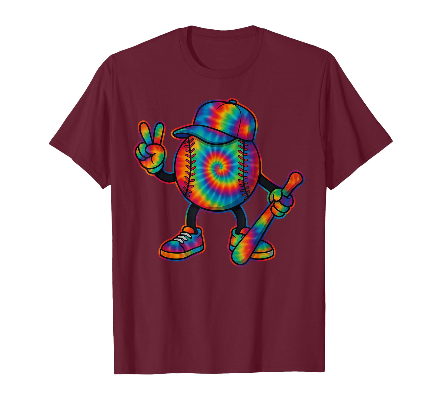 Tie Dye Baseball Shirt for Boys โ Colorful Game Day Tee T-Shirt