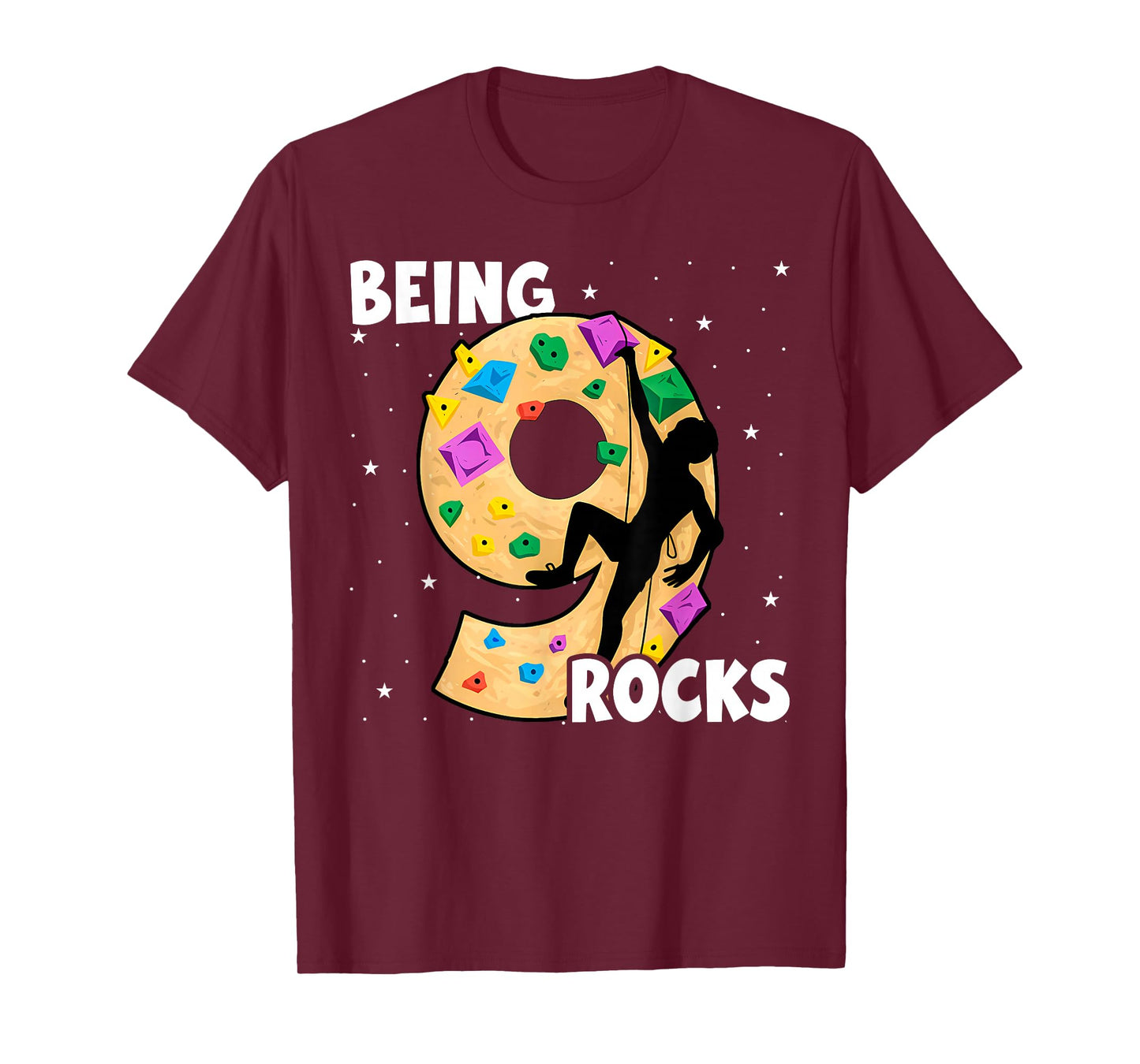 9 Year Old Rock Climbing 9th Birthday Adventures Climber T-Shirt