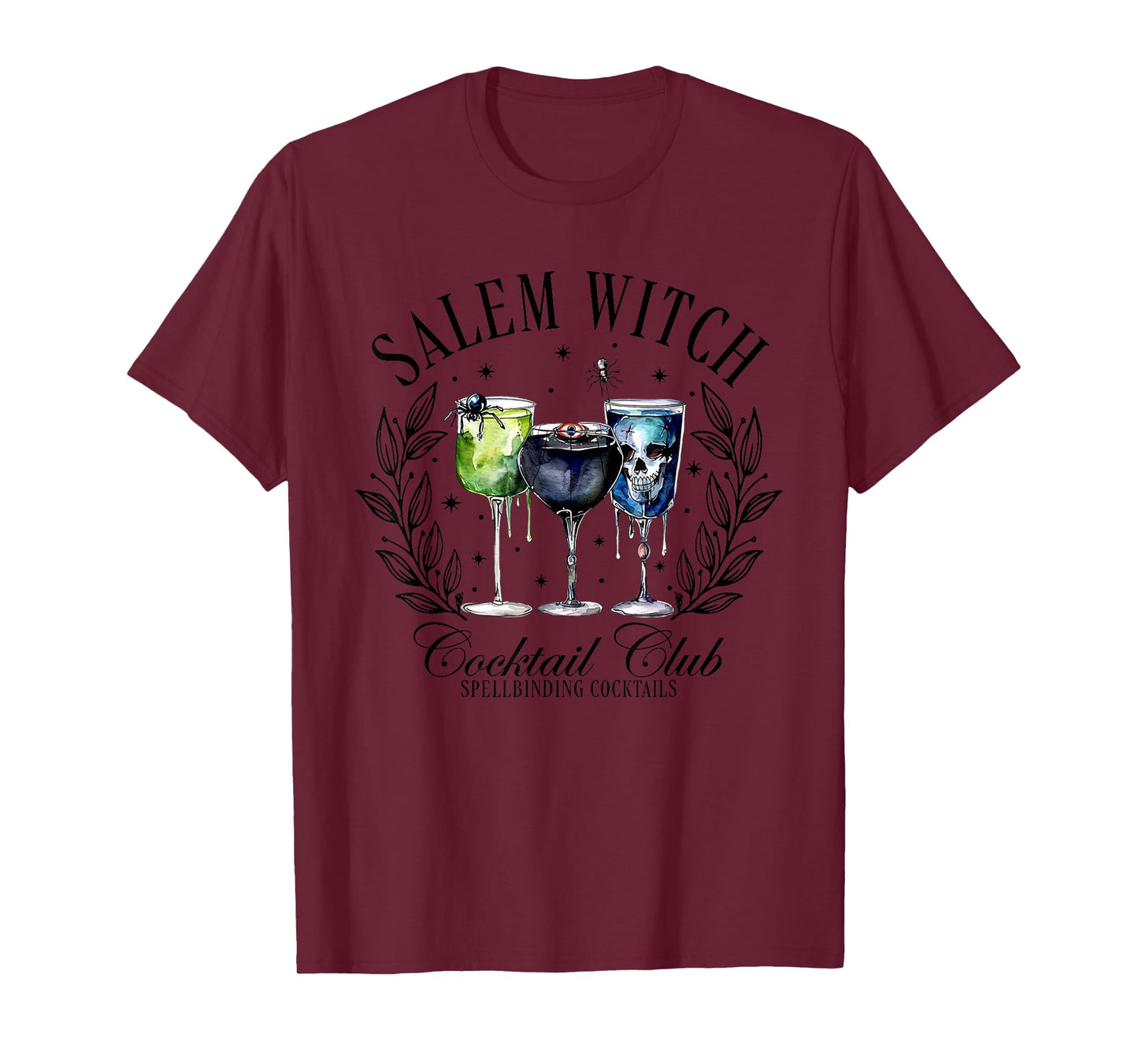 Salem Witch Cocktail Club, Retro Halloween Witchy T-Shirt