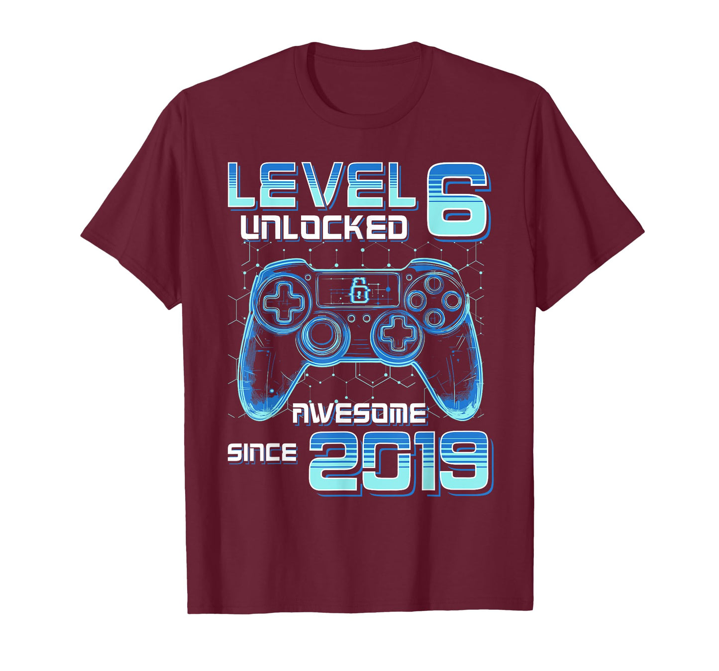 Level 6 Unlocked Video Game Party 6th Birthday Gamer Boys T-Shirt