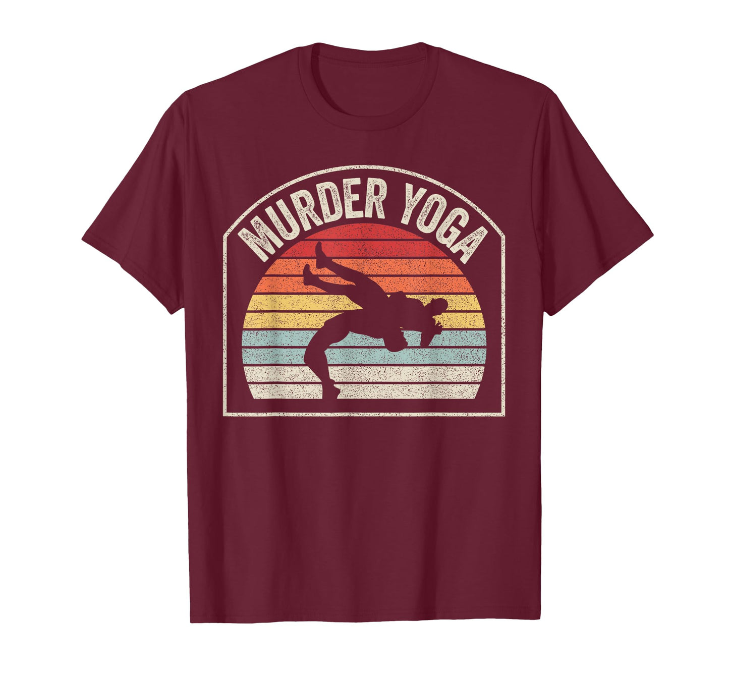 Retro Vintage Wrestling Murder Yoga T-Shirt