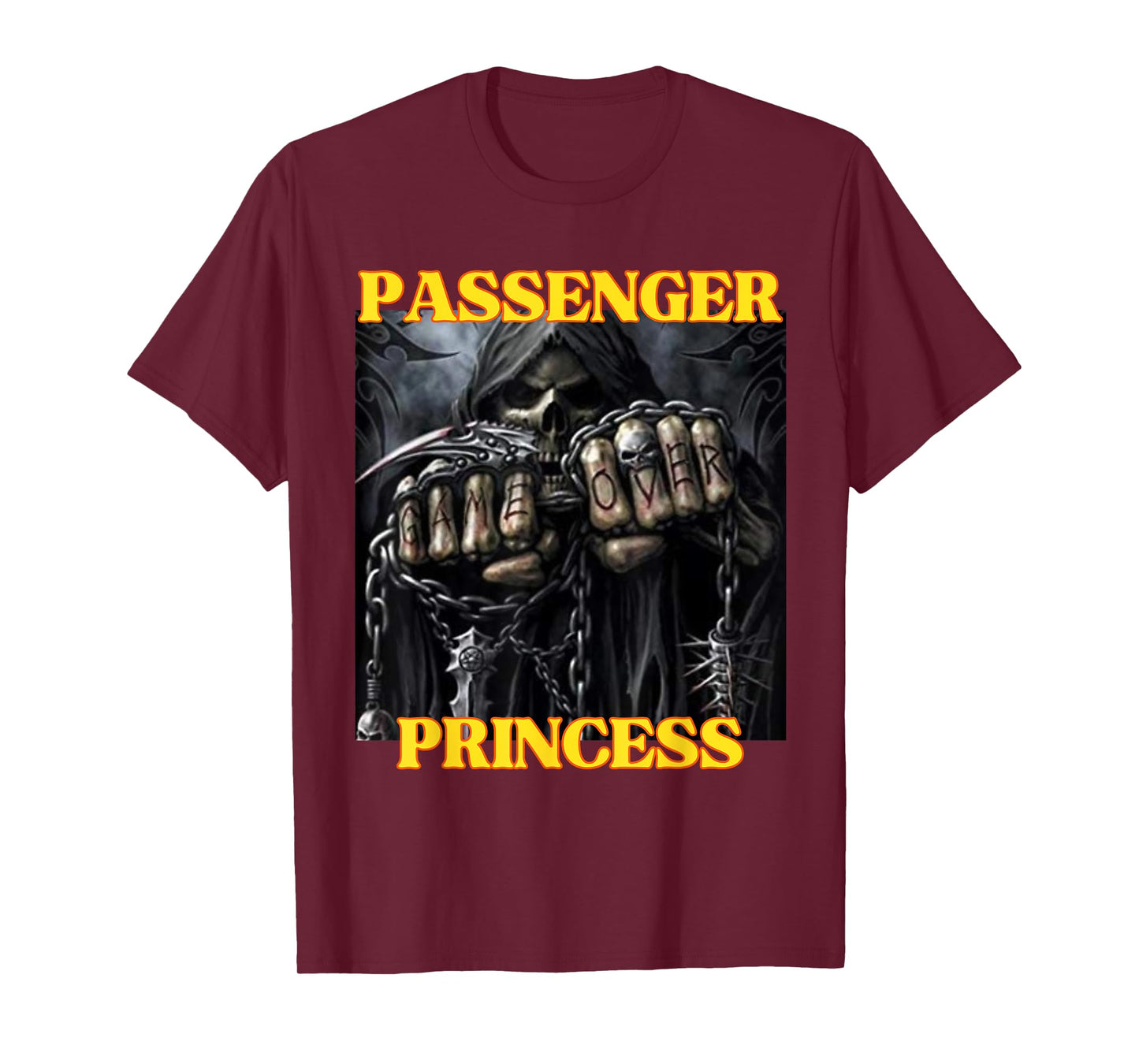 I Heart Passenger Princess Funny Hard Skeleton Meme T-Shirt