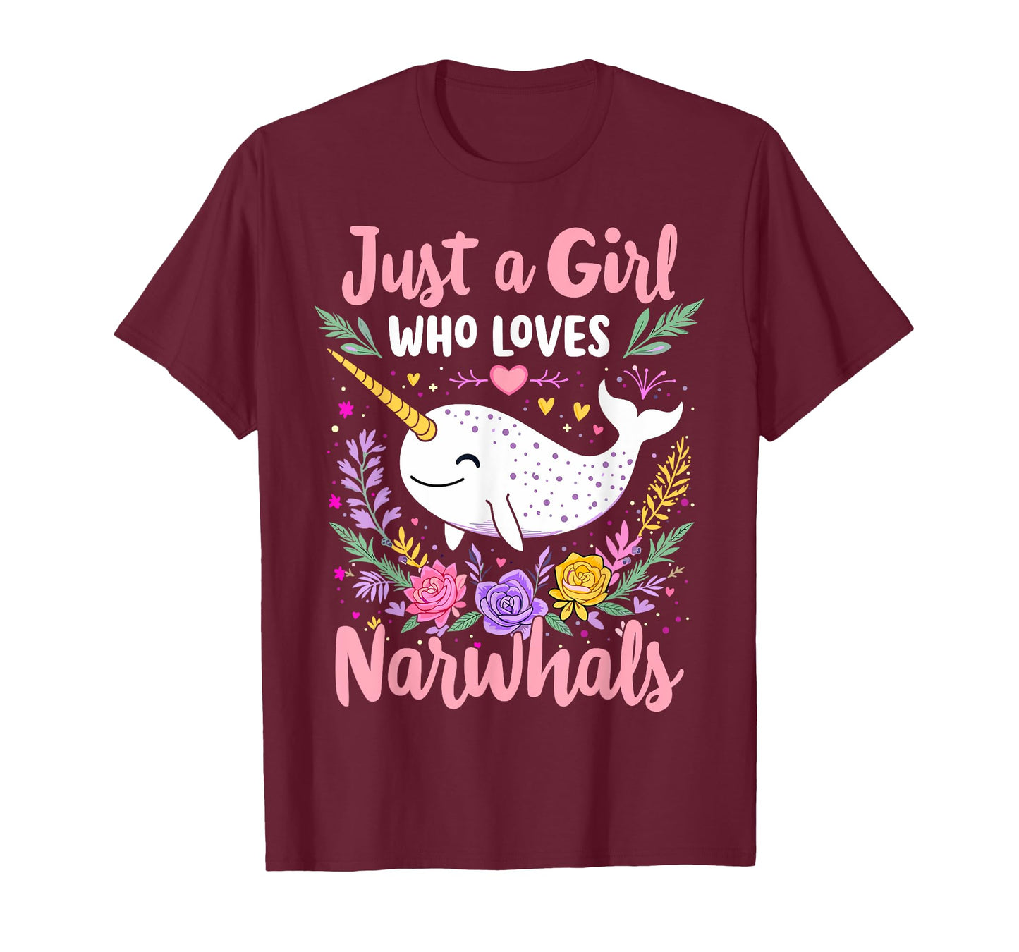 Narwhal Cute Just a Girl Who Loves Narwhals T-Shirt
