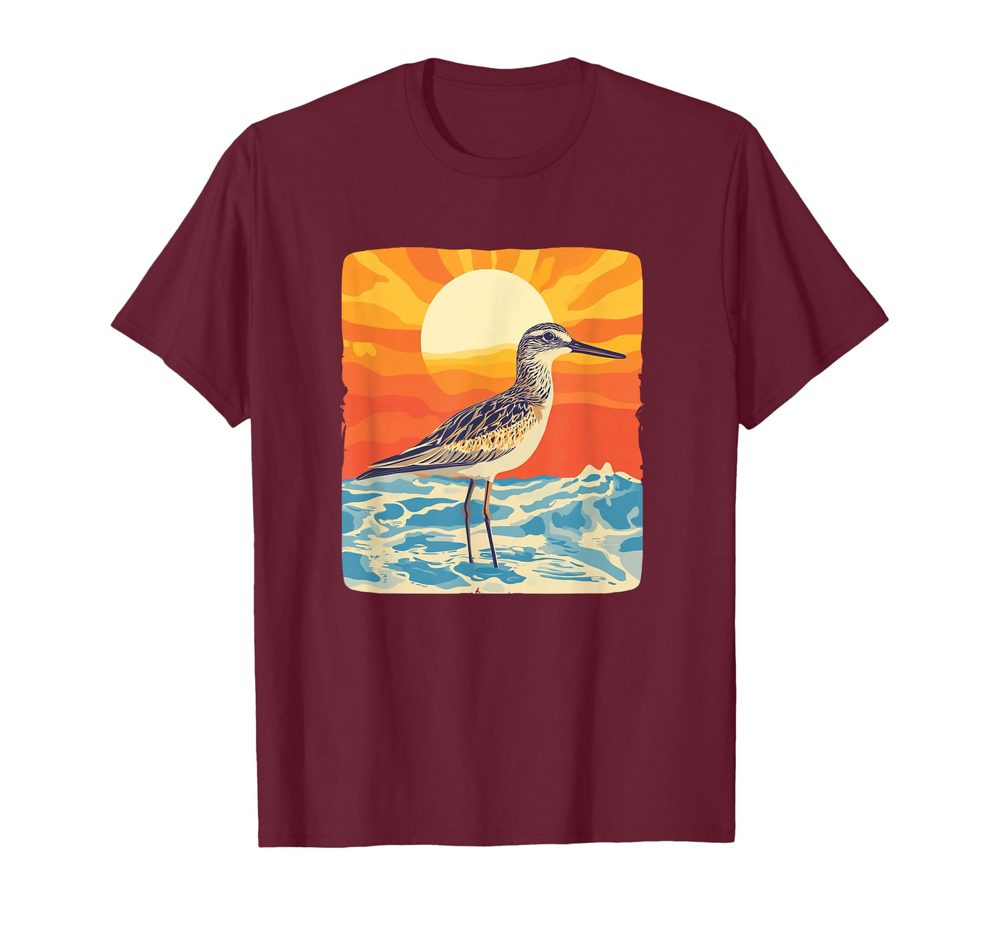 Sandpiper Bird Enjoying the Sandy Shores for Man and Woman T-Shirt