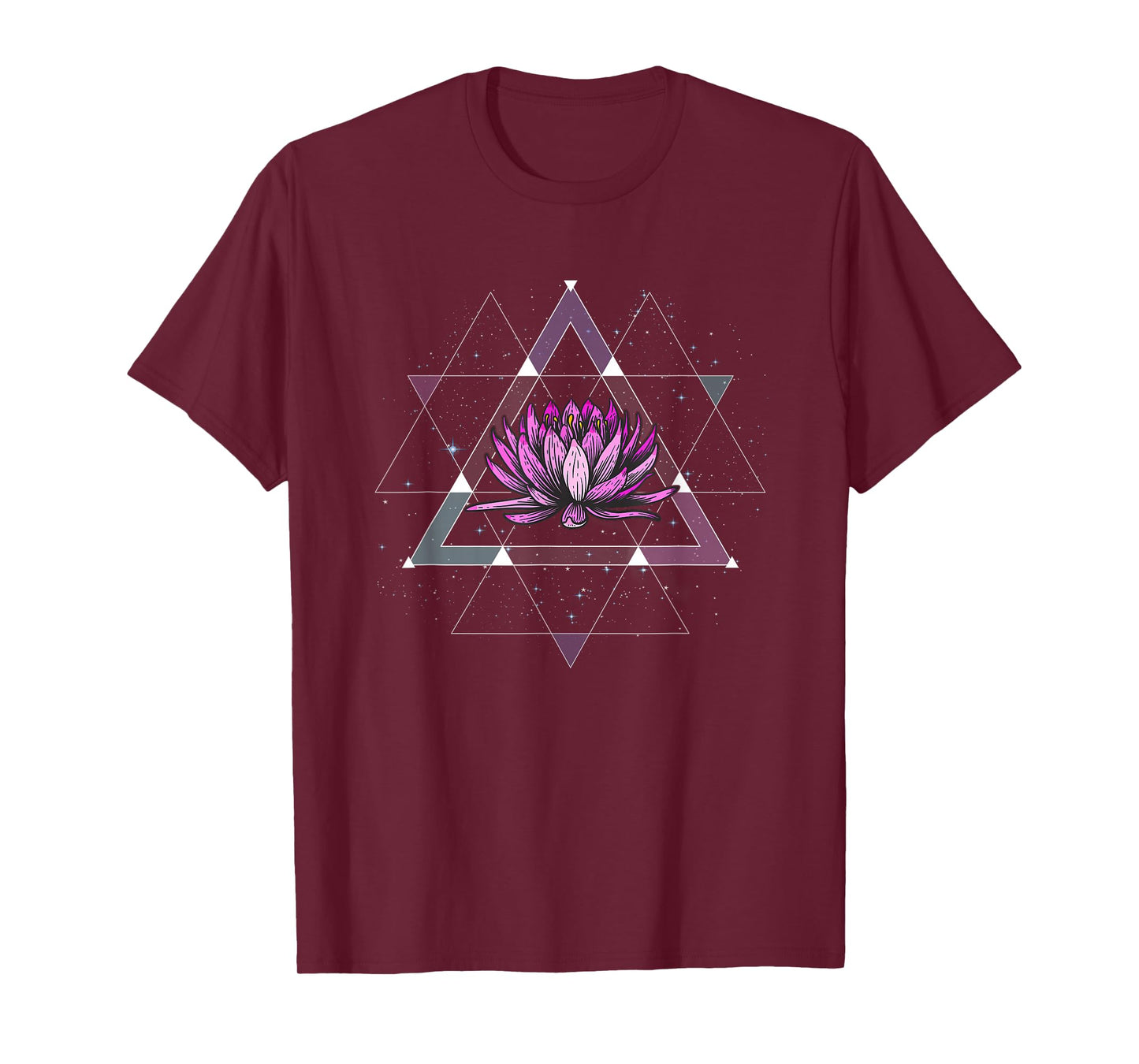 Lotus Flower Sacred Geometry Yoga Meditation Spiritual Zen T-Shirt