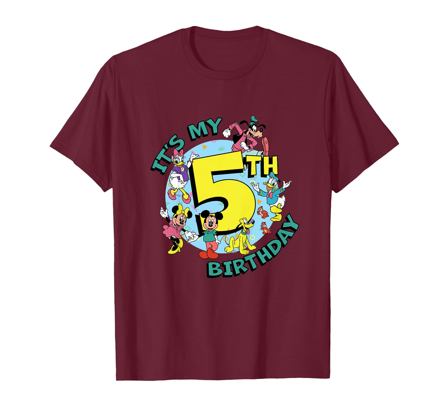 Disney Mickey and Friends It’s My Fifth 5th Birthday T-Shirt