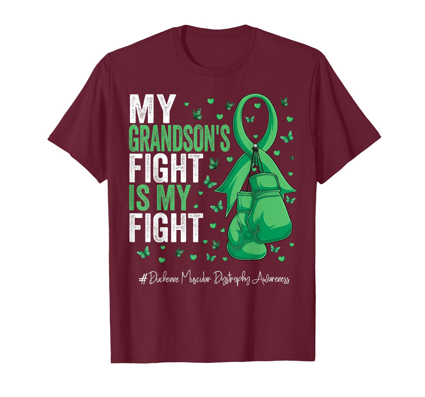Green Ribbon Grandson Duchenne Muscular Dystrophy Awareness T-Shirt