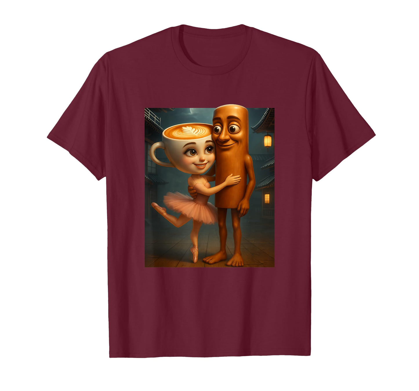Tung Tung Sahur Loves Ballerina Cappuccina Italian Brainrot T-Shirt
