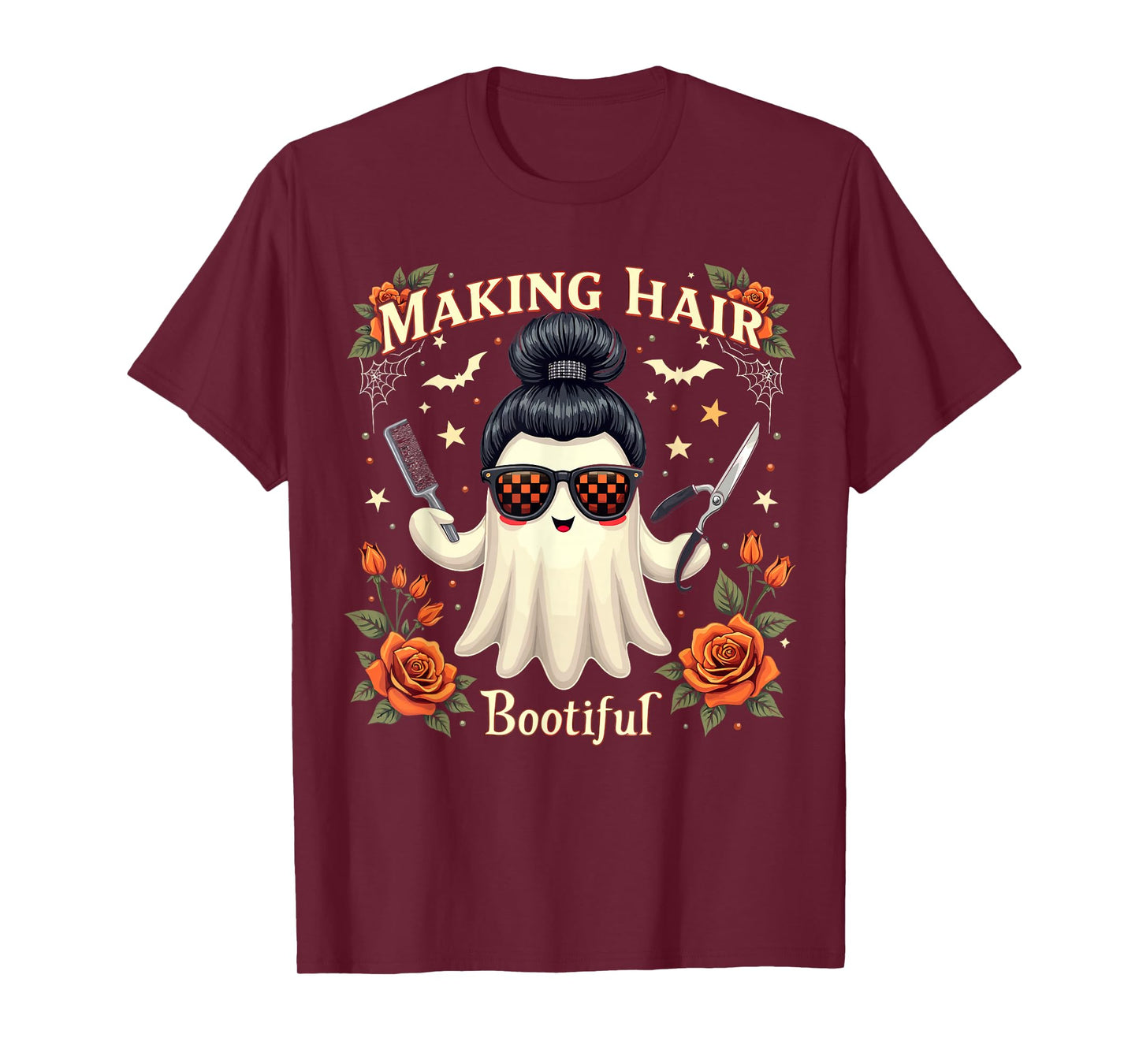 Hair Making Bootiful Ghost Halloween Hairdresser Hairdresser T-Shirt