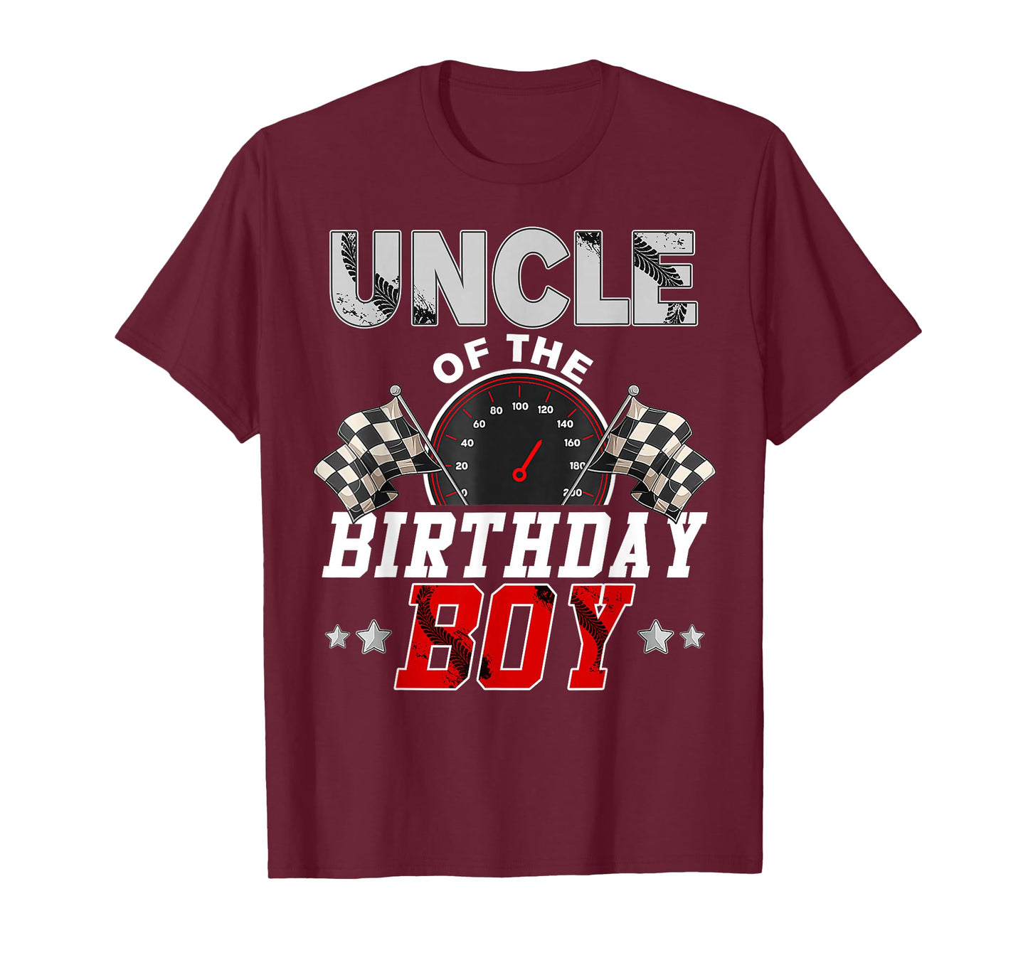 Uncle Of The Birthday Boy Race Car Racing Car Driver T-Shirt