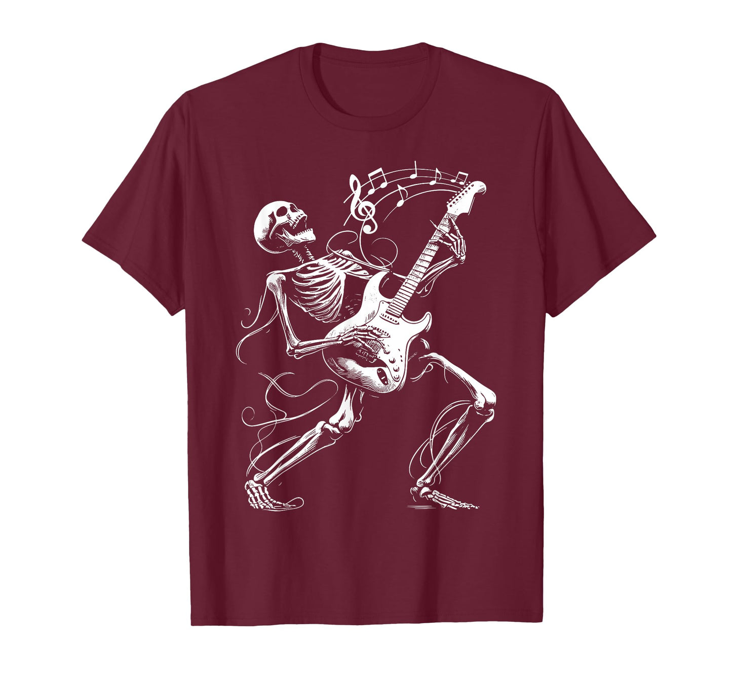 Skeleton Playing Guitar Music Gifts For Men Women Rock Band T-Shirt