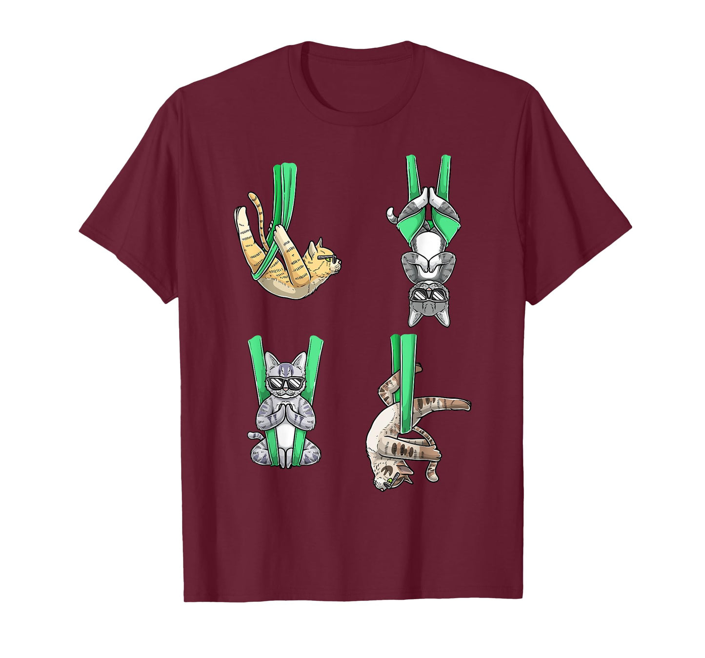 Aerial Cat Yoga Gymnastics Acrobatic Men Women Girls Kids T-Shirt