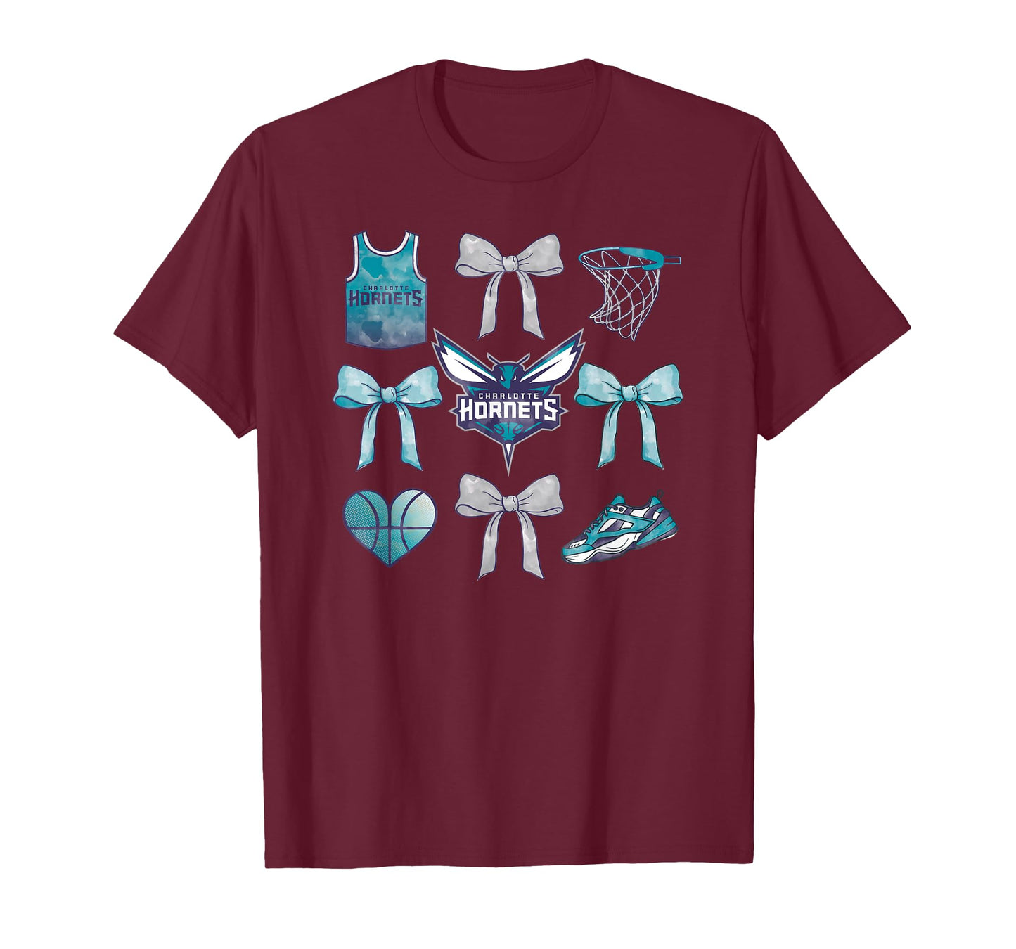 NBA Charlotte Hornets Bow Grid T-Shirt