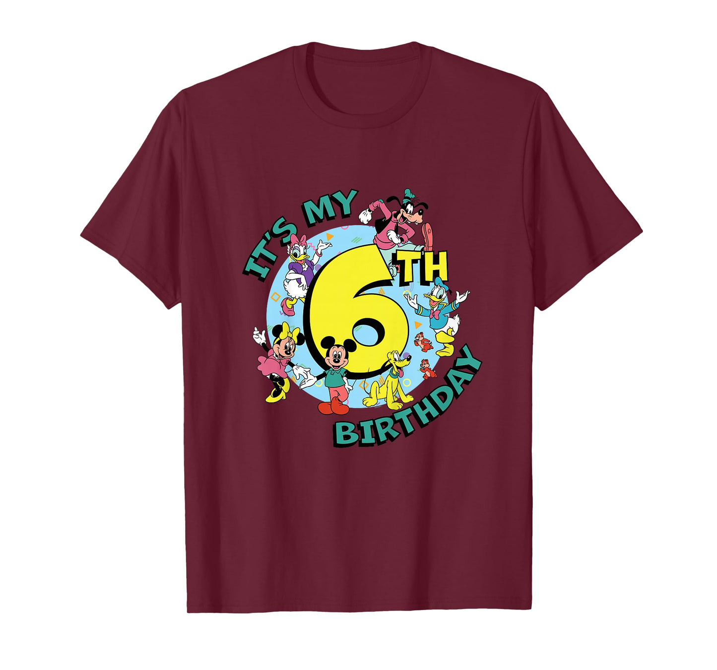 Disney Mickey and Friends It’s My Sixth 6th Birthday T-Shirt