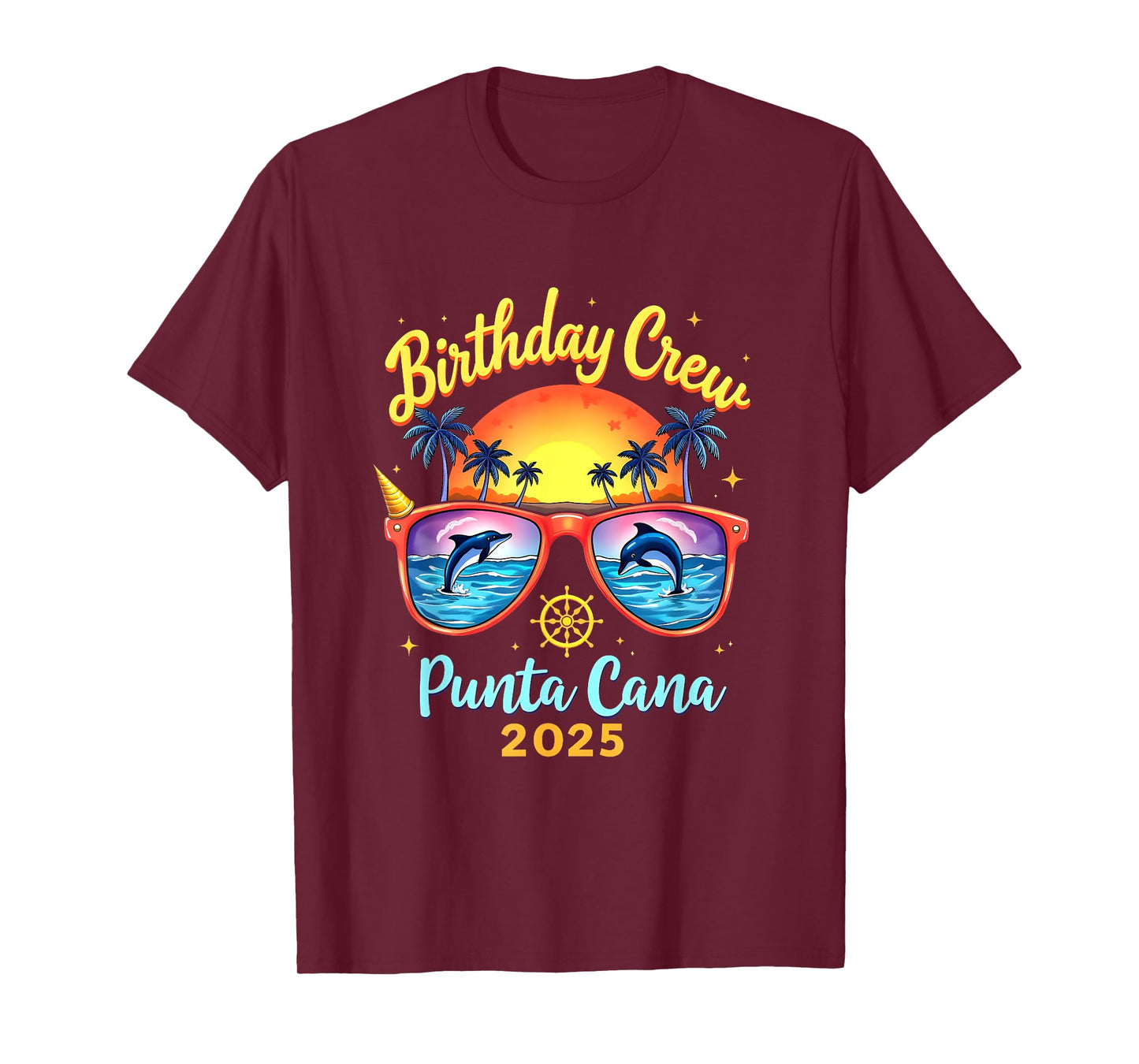 Happy Birthday Cruise Squad 2025 Punta Cana Birthday Trip Vacation 2025 T-Shirt