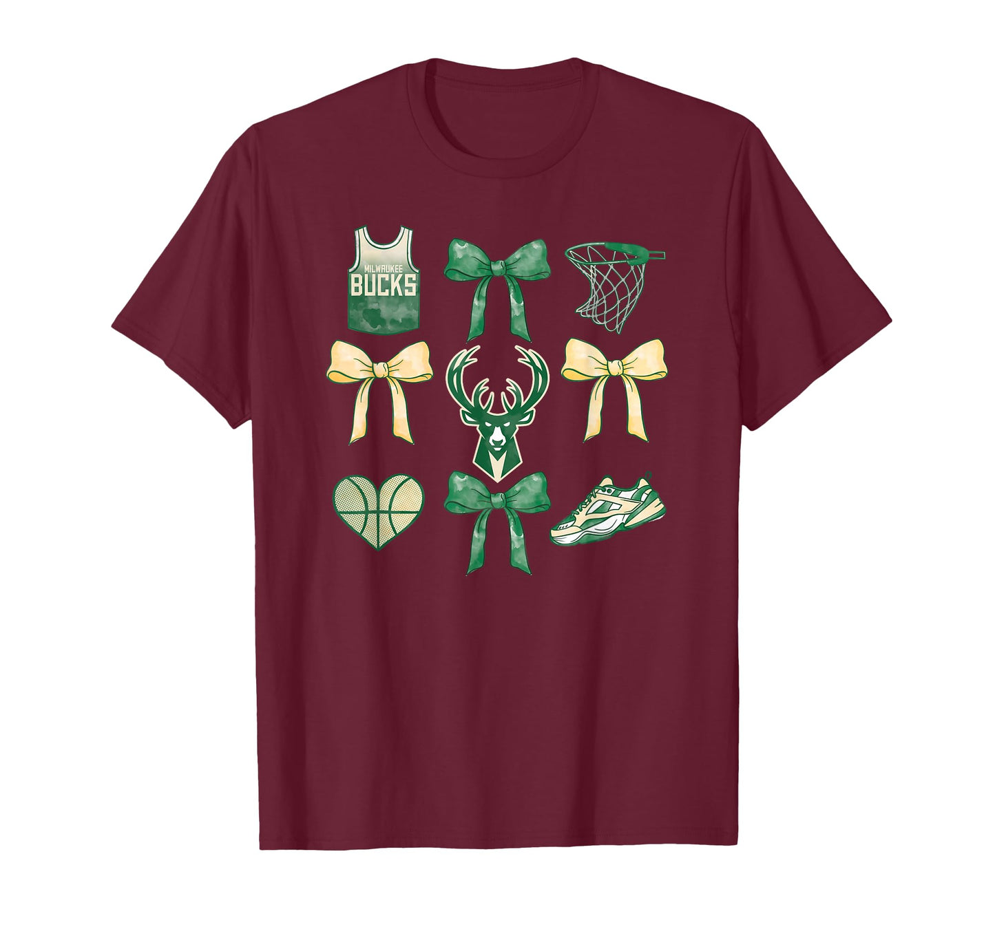 NBA Milwaukee Bucks Bow Grid T-Shirt