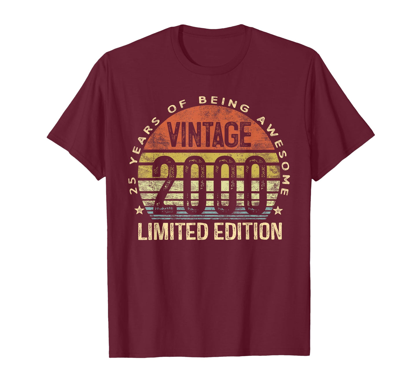 Vintage 2000 Limited Edition 25-Year-Old Gifts 25th Birthday T-Shirt