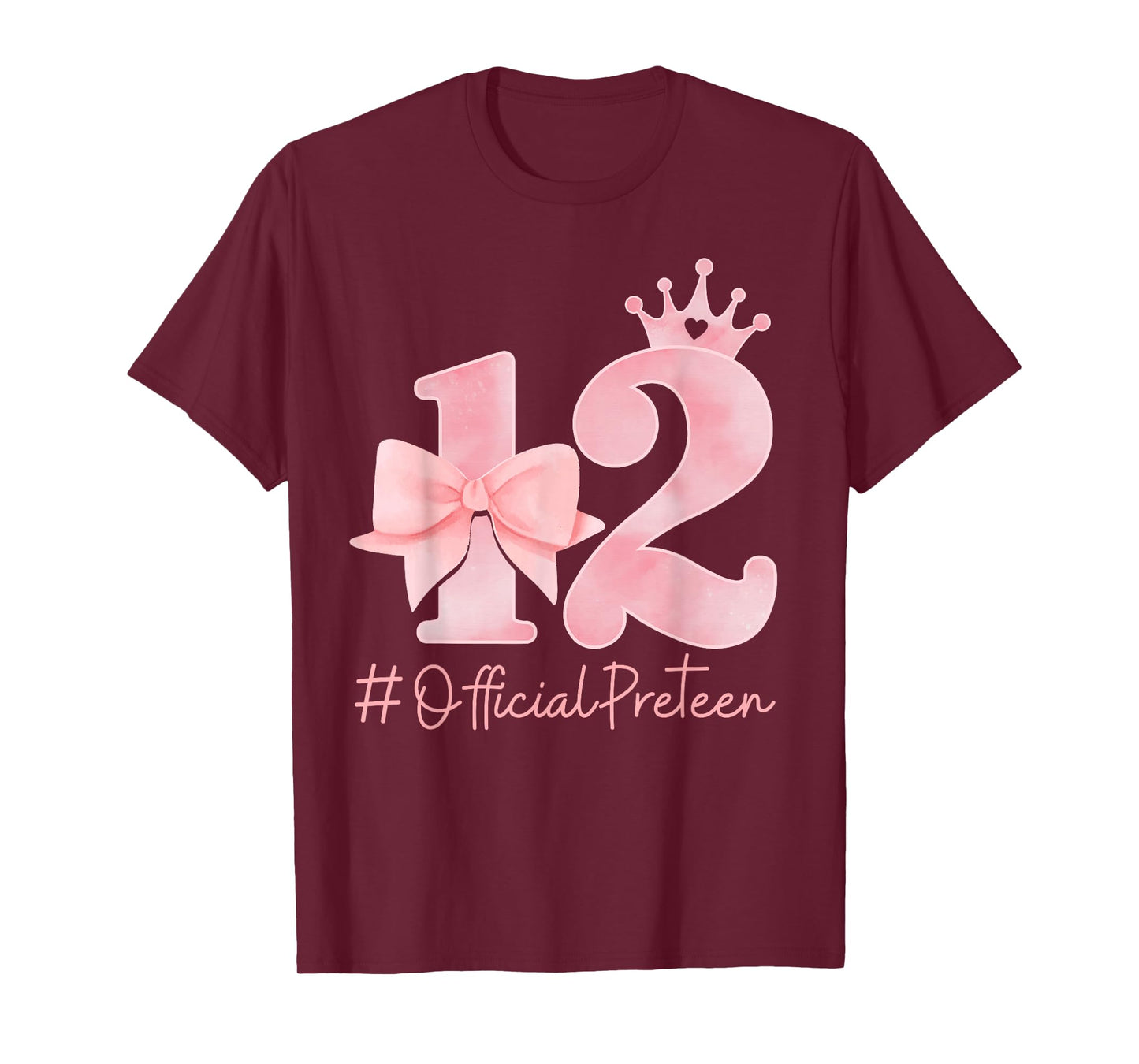 12 Official Pre-Teen 12th Birthday Girl Coquette 12 Year Old T-Shirt