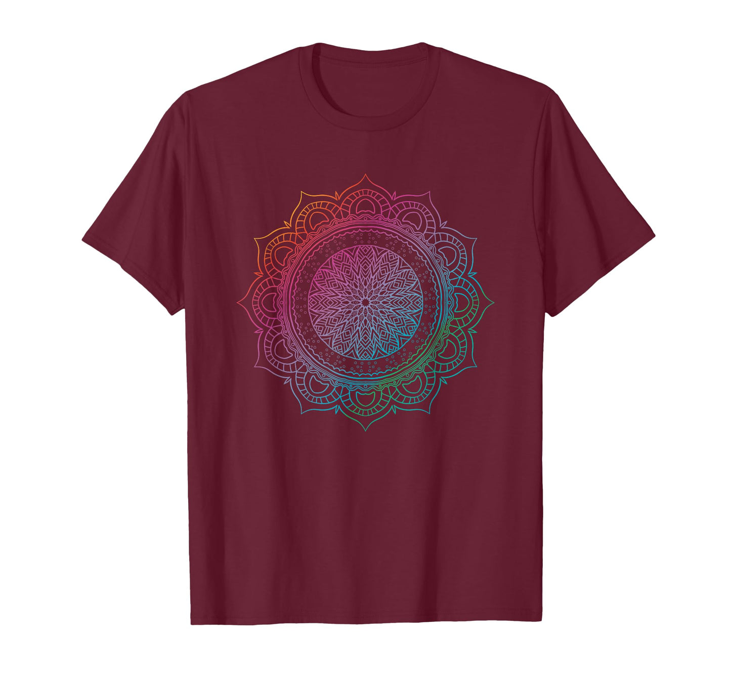 Sacred Geometry Boho Spiritual Yoga Flow Prana Art Mandala T-Shirt