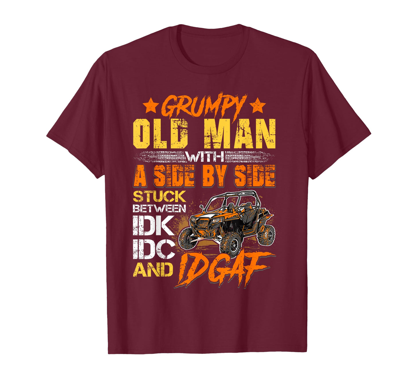 SXS UTV Grumpy Old Man With SIde By Side T-Shirt