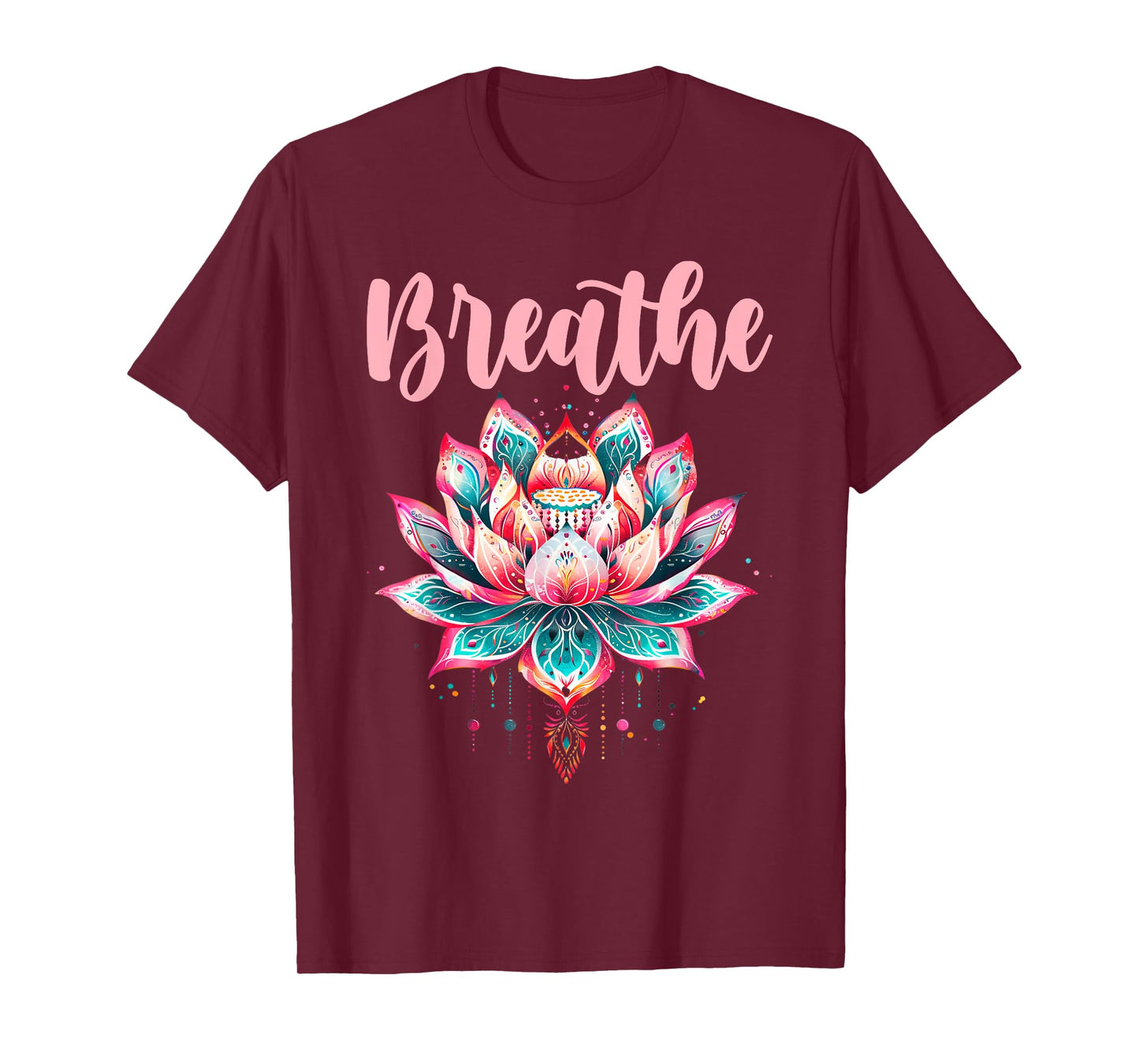 Lotus Flower Yoga Meditation Breathe T-Shirt