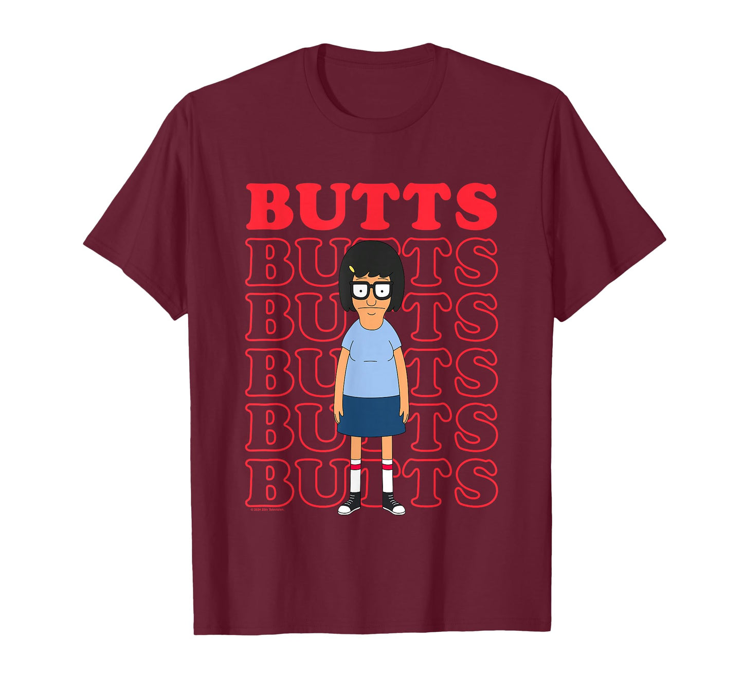 Bob's Burgers Tina Likes Butts Logo Stack T-Shirt