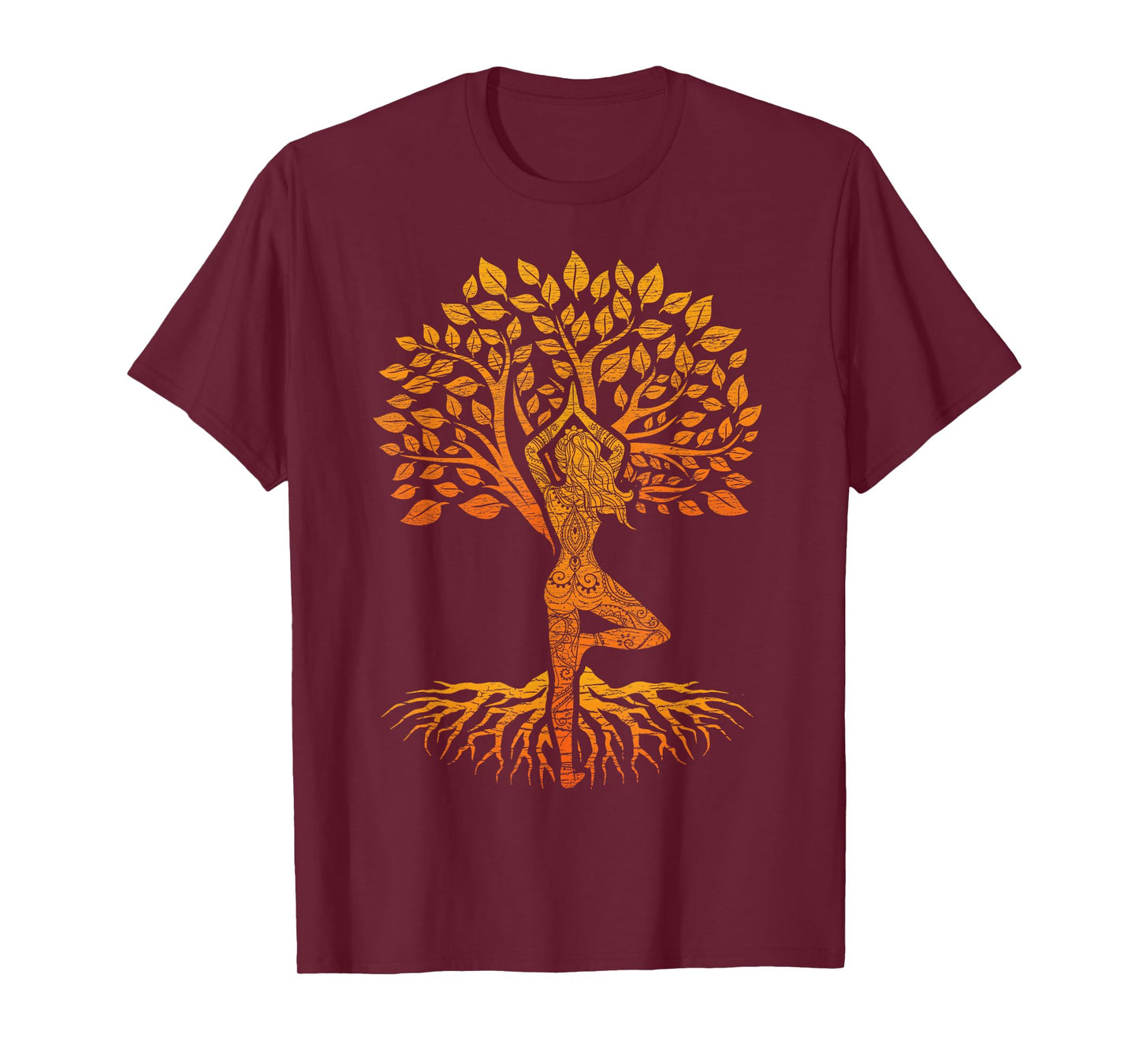 Tree of Life Yoga T-Shirt: Chakra Haka, Classic Fit, Round Neck, Black
