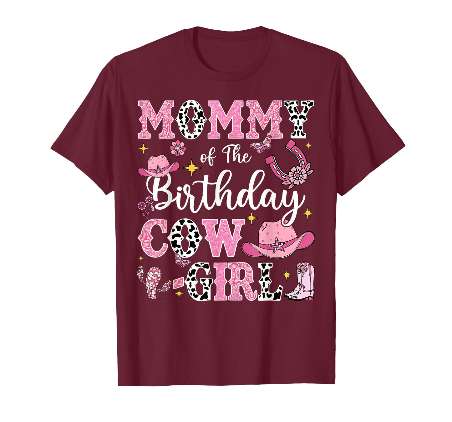 Mommy Of The Birthday Cow-Girl Rodeo Cow Girl Birthday T-Shirt