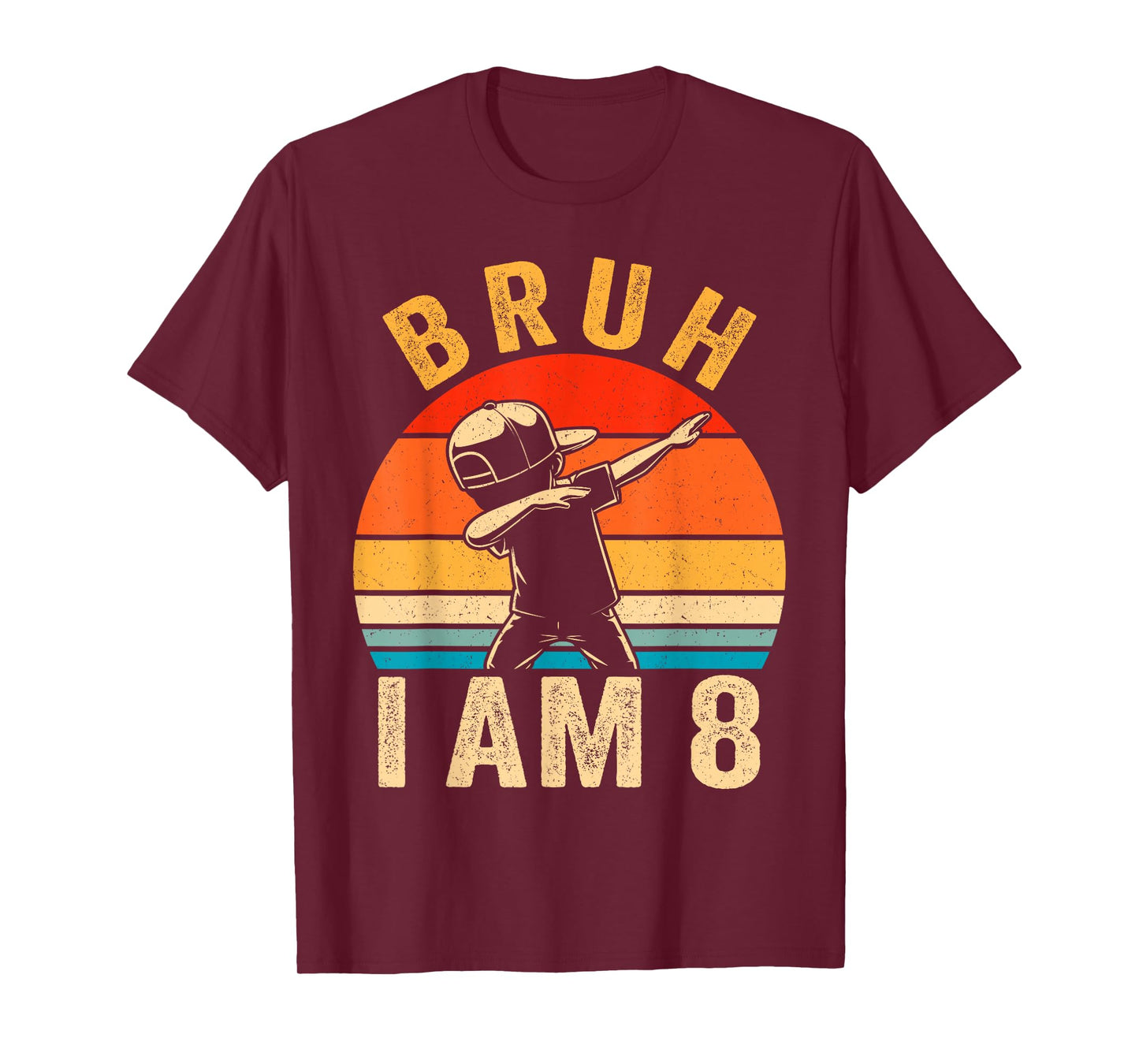 Bruh It's My 8th Birthday Dabbing I'm 8 Year Old Birthday T-Shirt