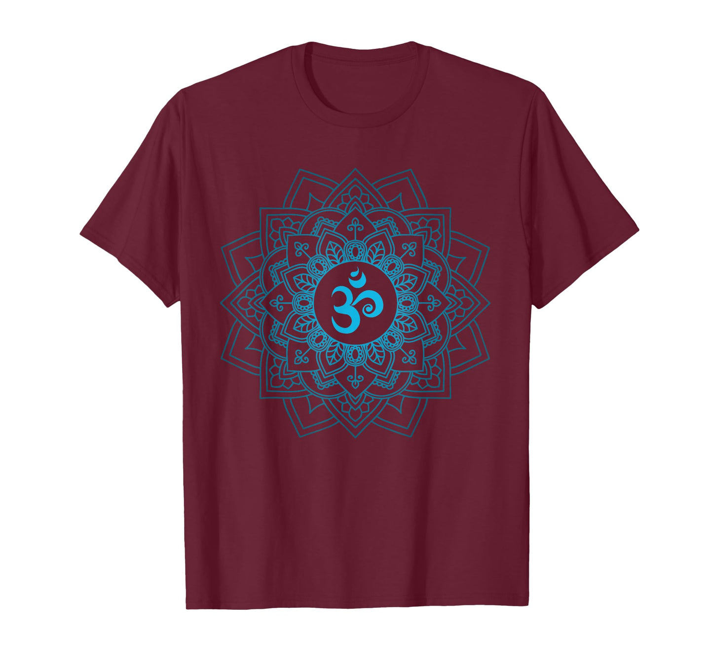 Blue Unisex Om Meditation Mandala T-Shirt