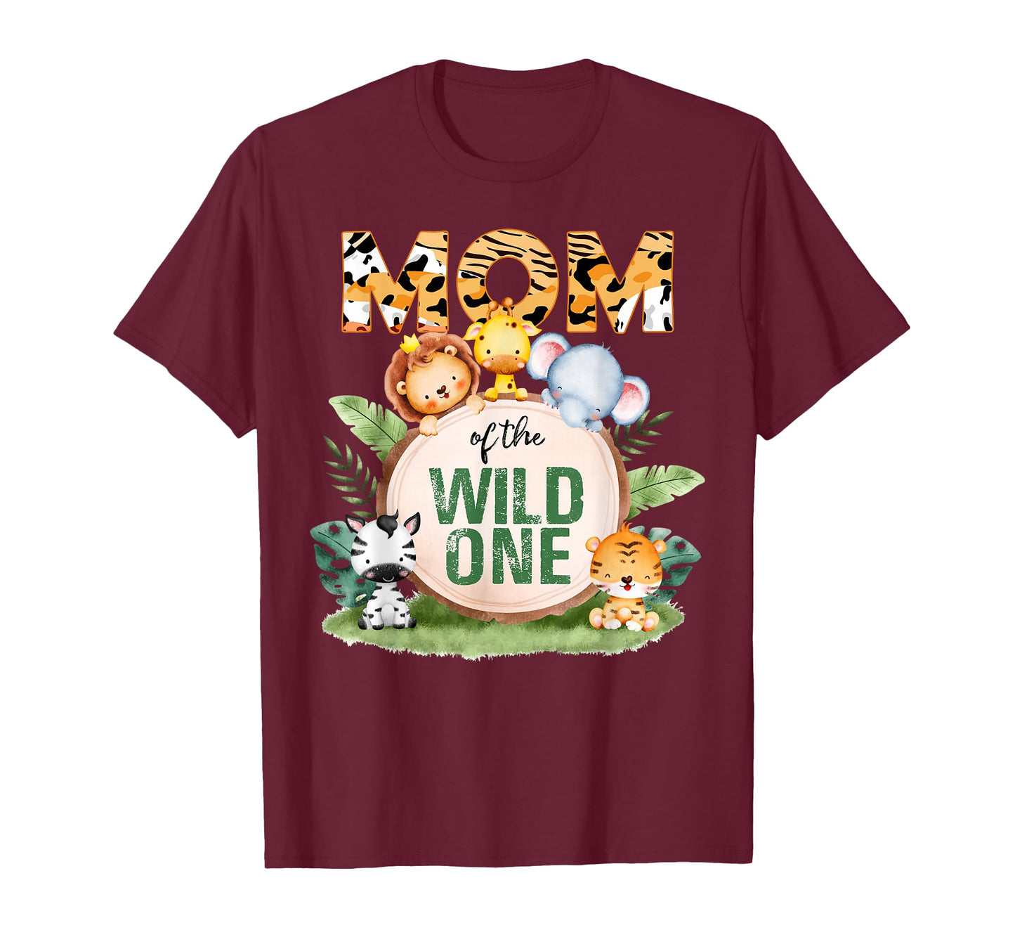 Mom Of The Wild One 1st Birthday Safari Family Matching T-Shirt