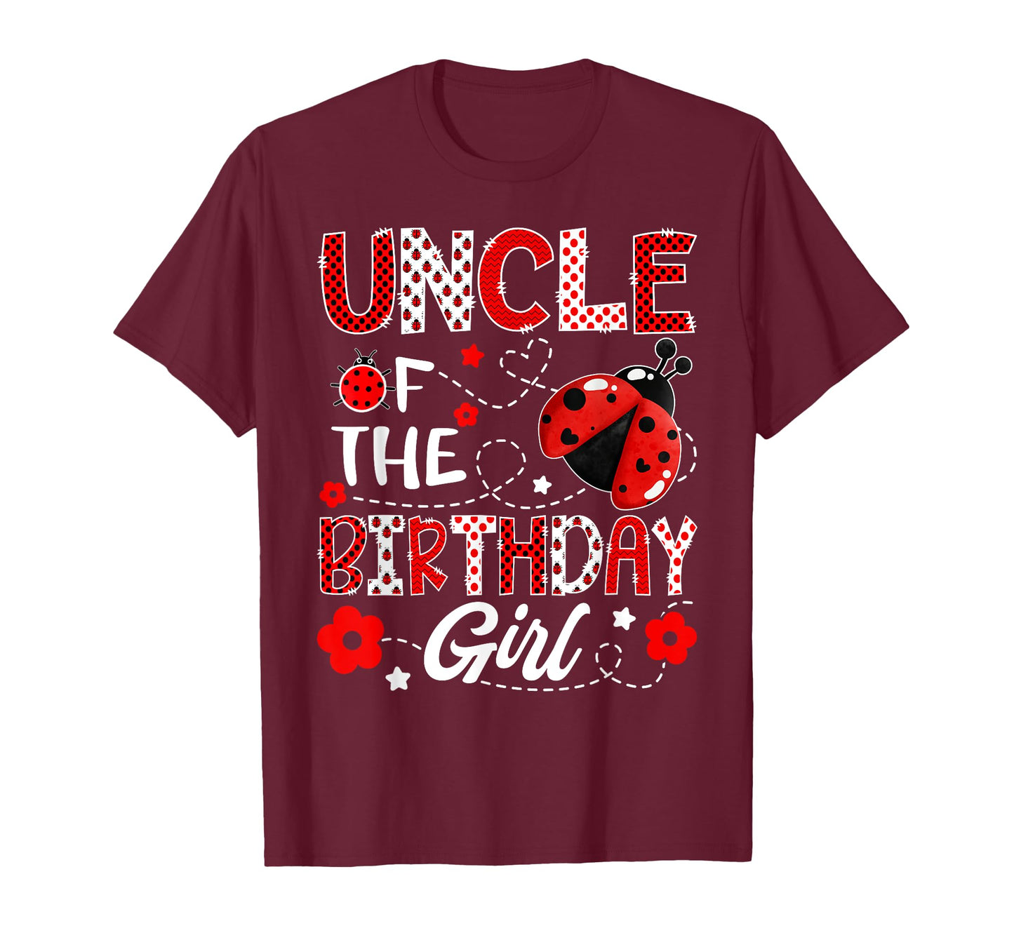 Uncle of The Birthday Girl Ladybug Uncle Bug T-Shirt