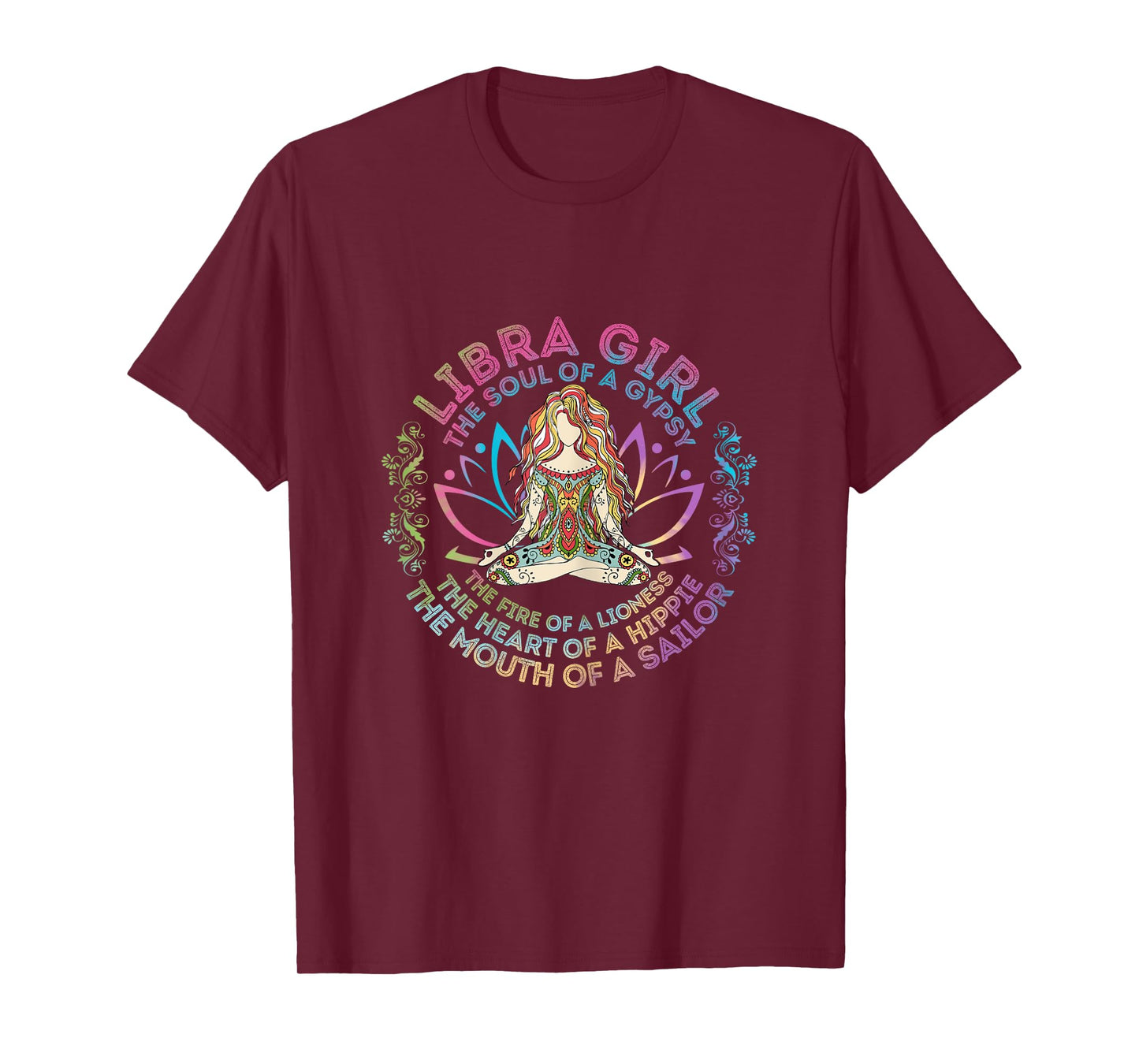 Libra Girl The Soul Of A Gypsy Birthday Hippie Soul T-Shirt