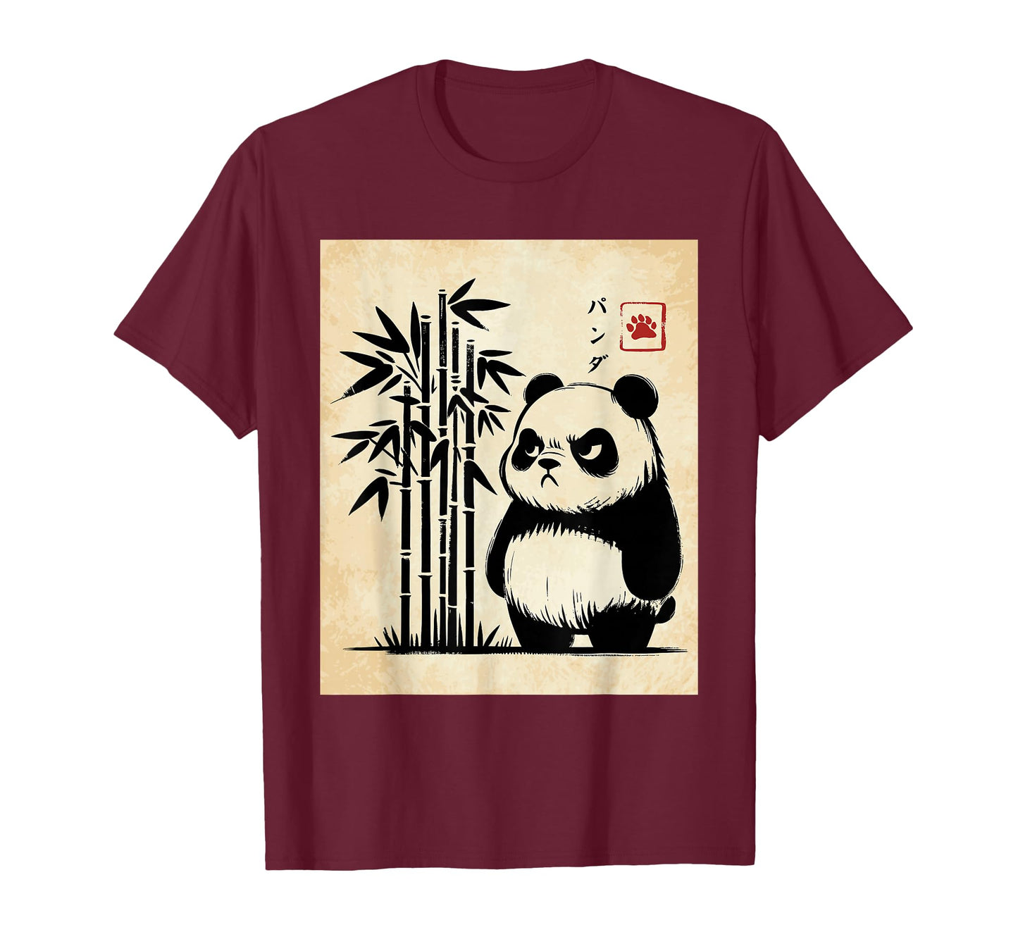 Kawaii Panda Ink Japanese Streetwear Novelty Funny Panda T-Shirt