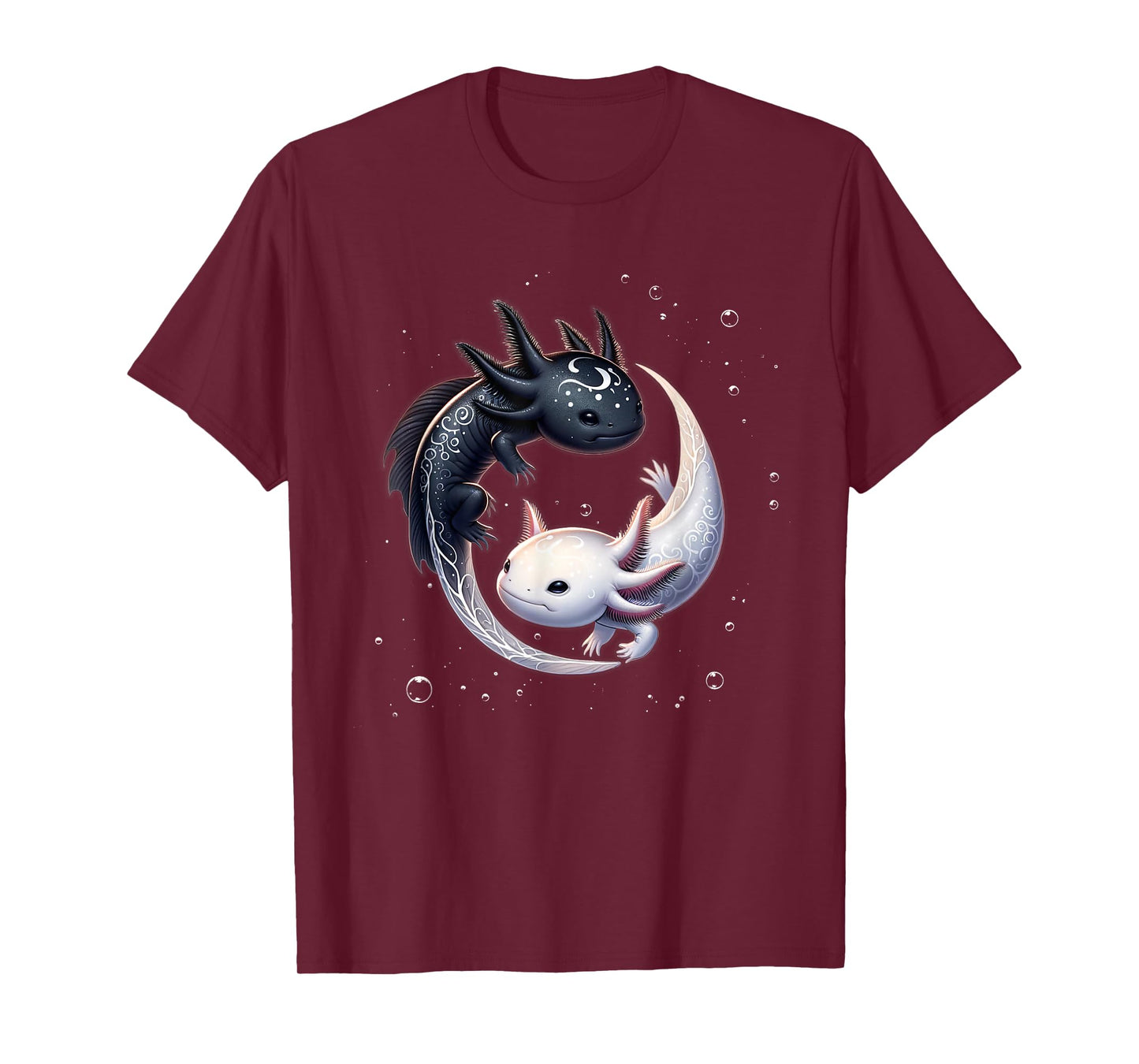 Yin Yang Axolotls Japanese Graphic Anime Art Axolotl Lover T-Shirt