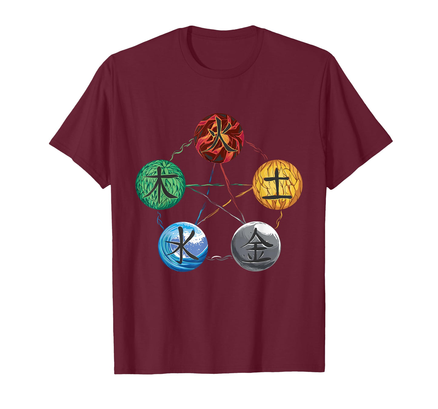 5 Element Qigong Energy Flow Meditation Tai Chi Yoga T-Shirt