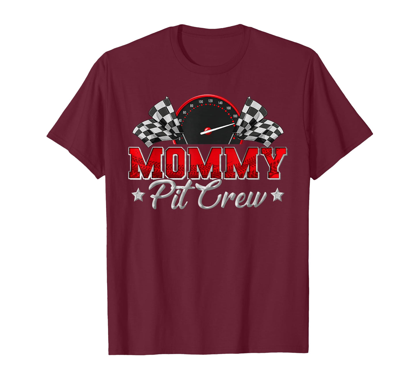Pit Crew Race Car Racing Mommy Family Birthday Party Gift T-Shirt