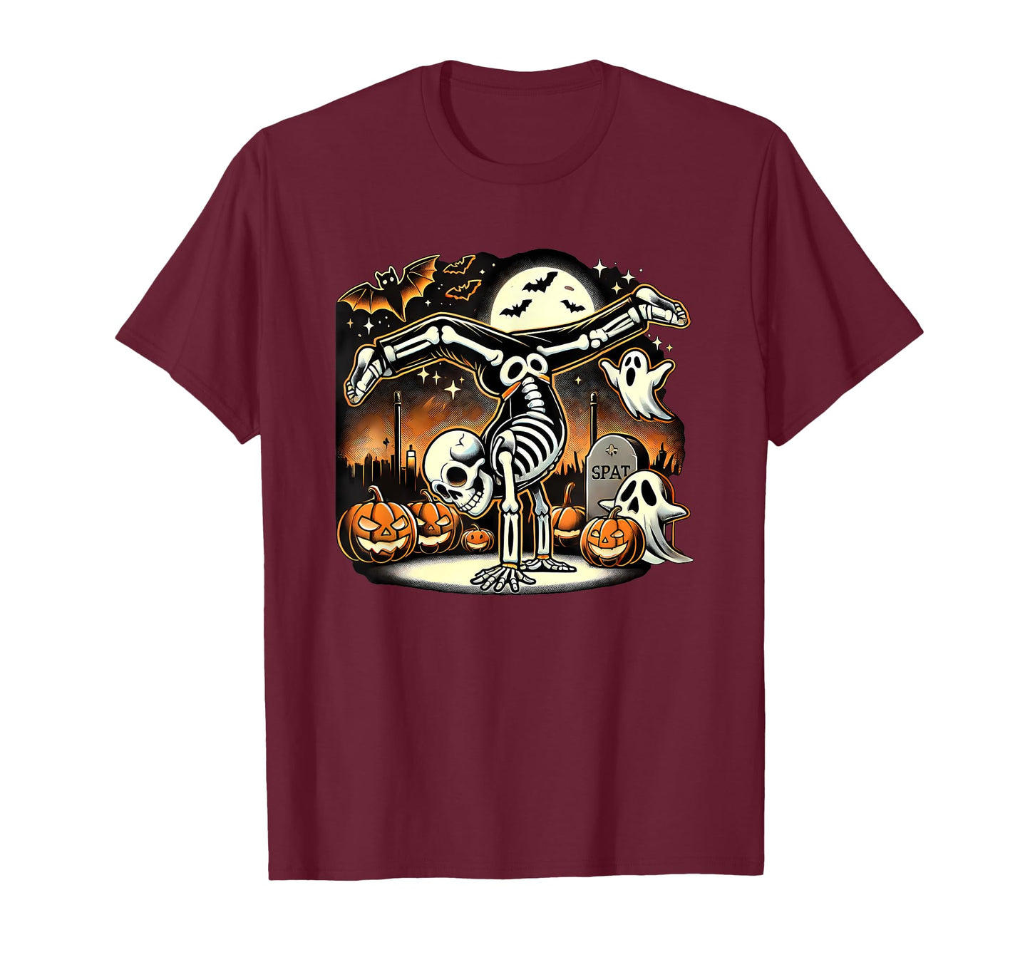 Halloween Skeleton Gymnastics Gymnast T-Shirt