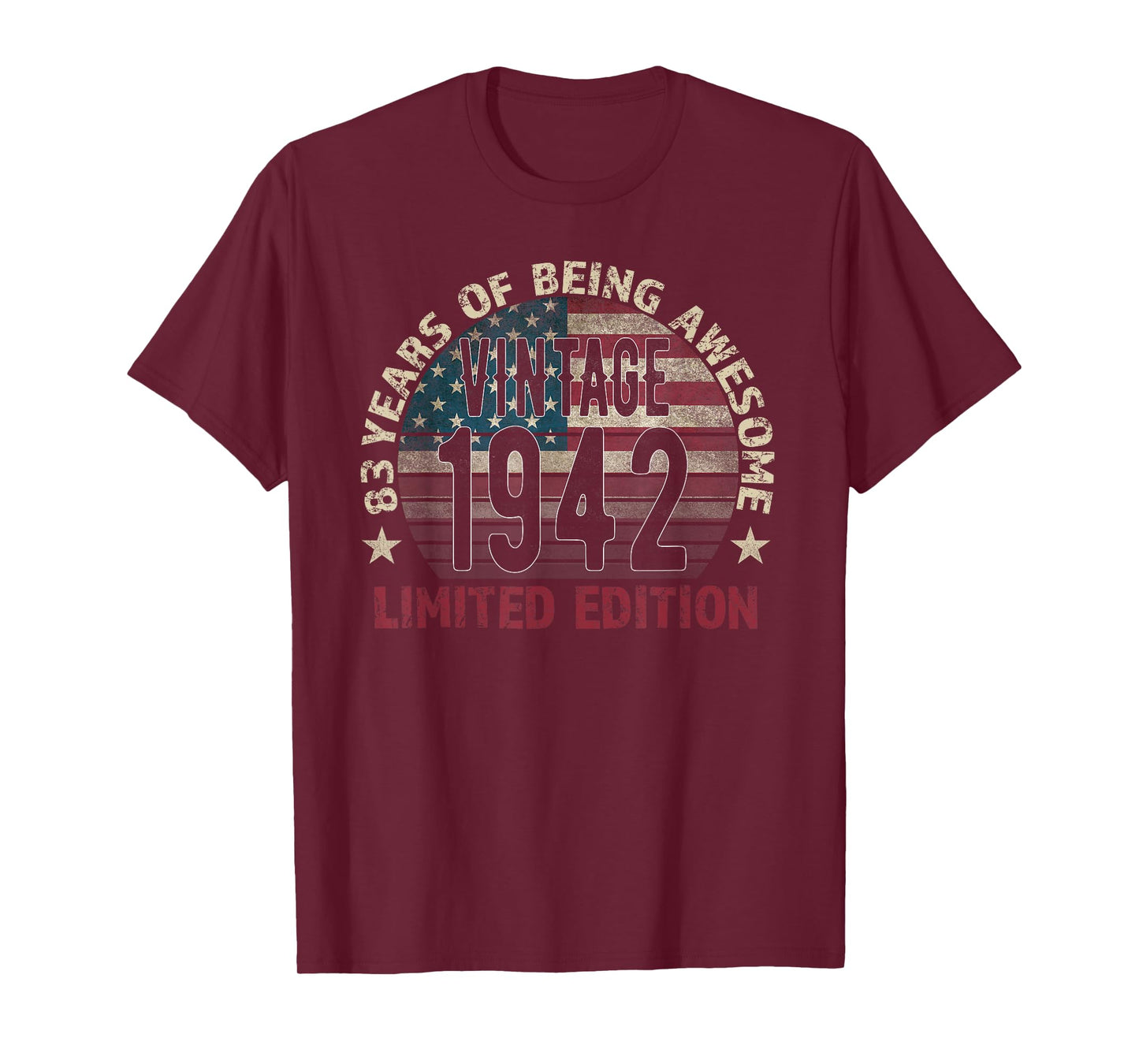 83th Birthday Gift men Vintage born 1942 turning 83 Year Old T-Shirt