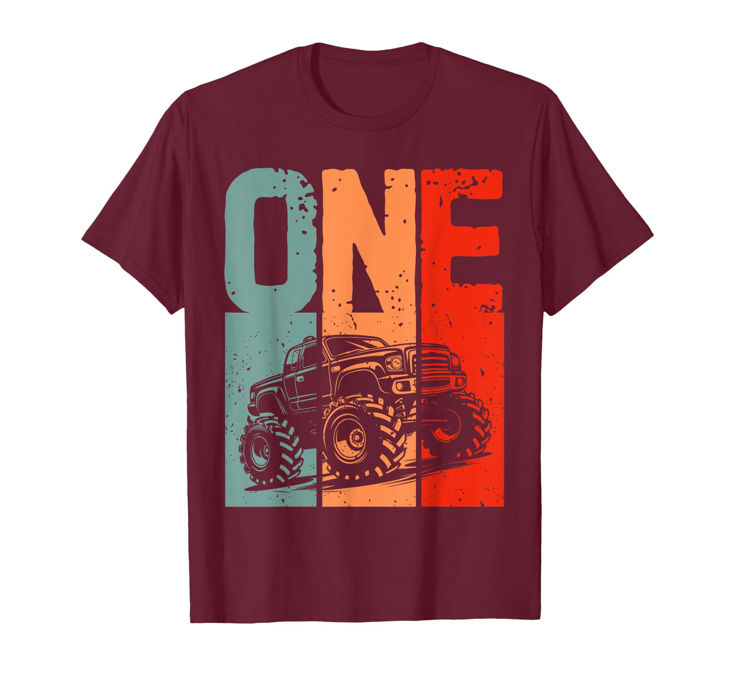 Kids I'm 1 One This Is How I Roll Monster Truck 1st Birthday T-Shirt