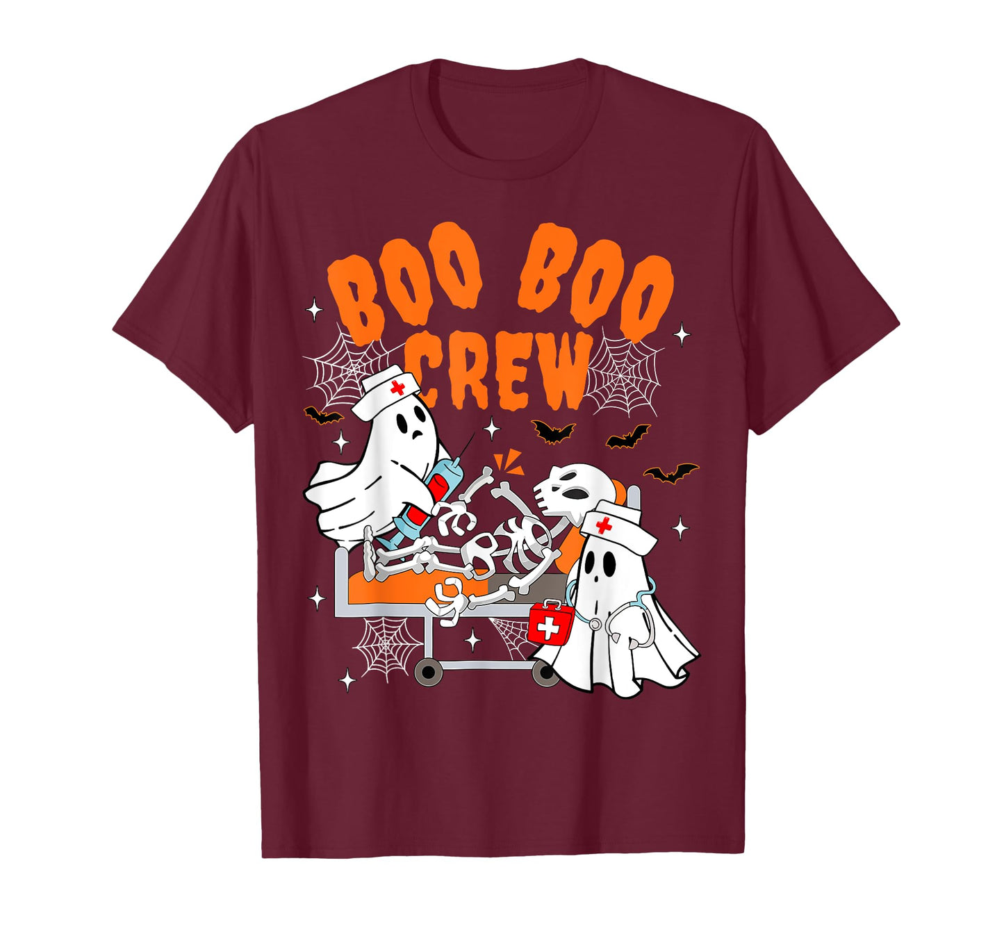 Boo Boo Crew Halloween Ghost Nurse Pediatric Nurse OR Nurse T-Shirt